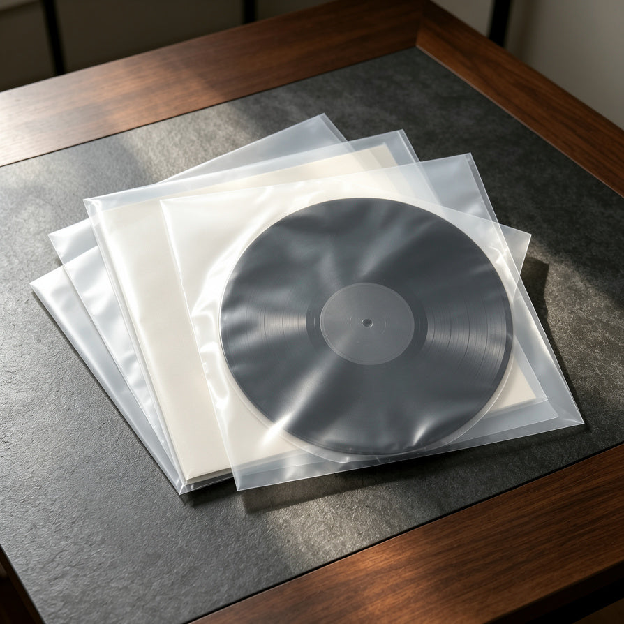 Close-up of AUDURA archival vinyl protection materials designed for long-term record preservation