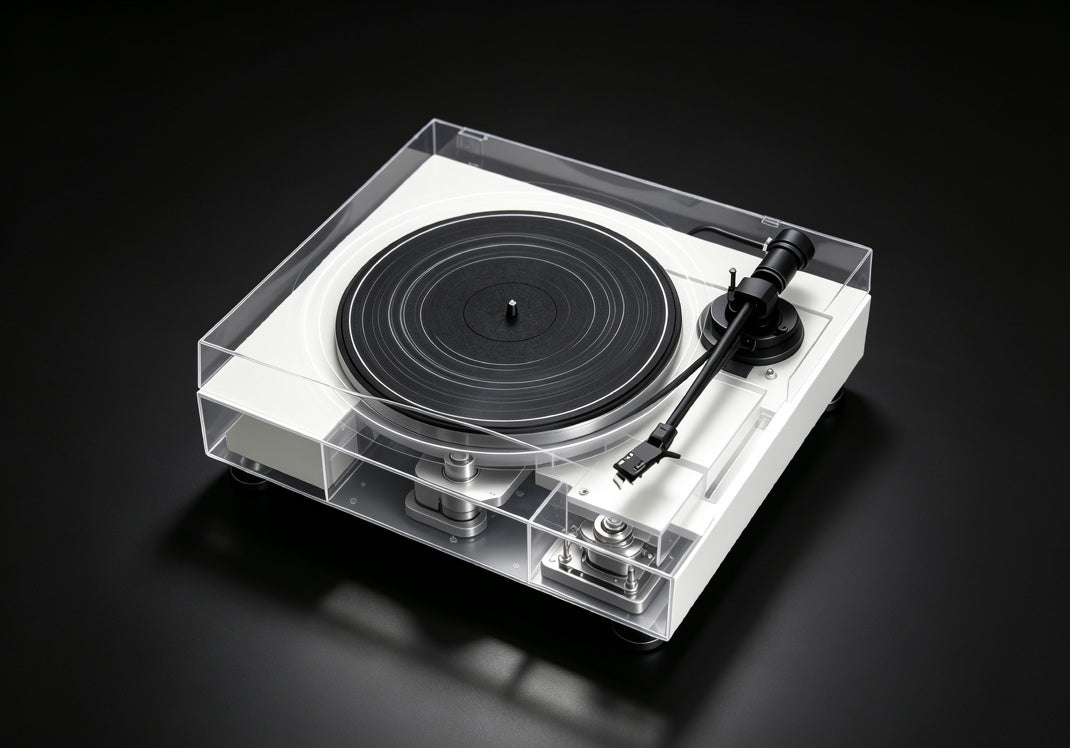 AUDURA belt drive turntable technology for stable vinyl playback