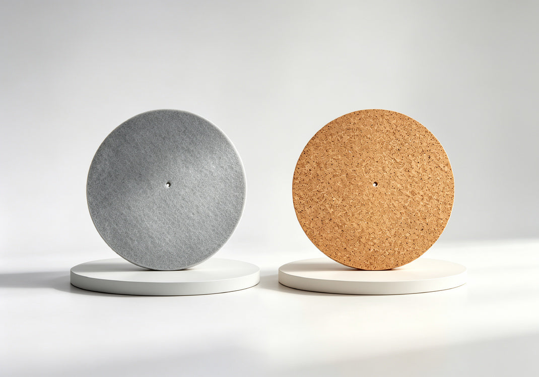 AUDURA cork turntable mat upgrade for cleaner playback and improved stability