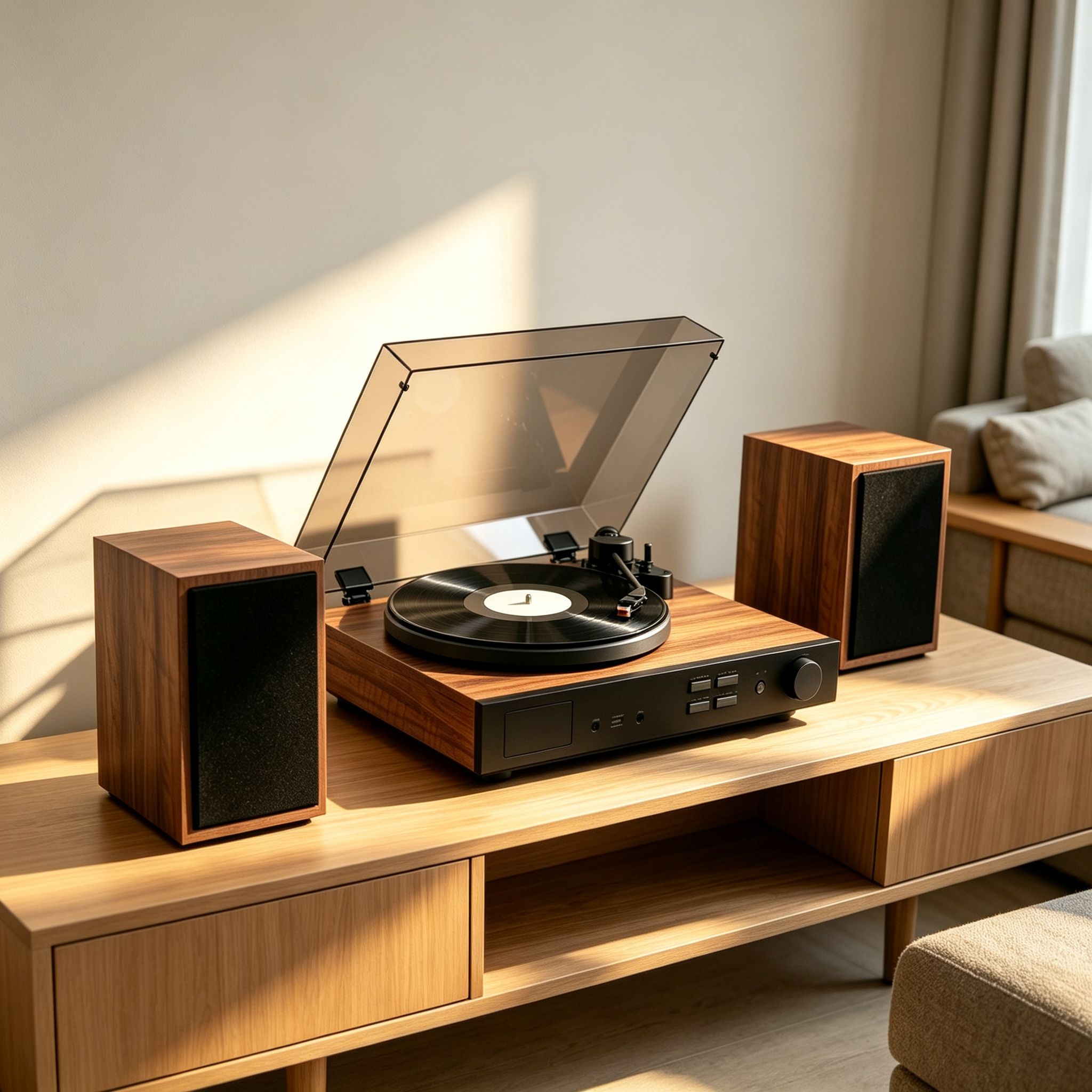 AUDURA One wide stereo speaker placement for home listening