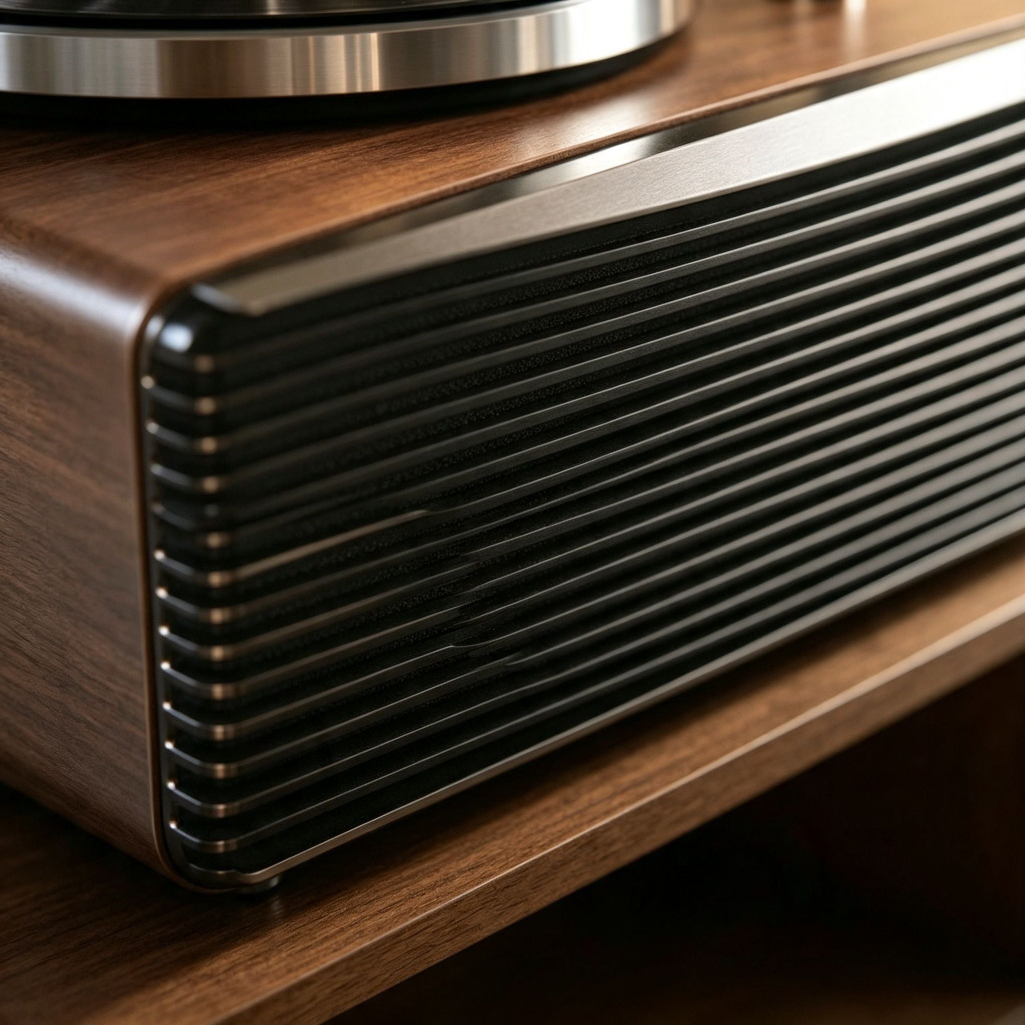 AUDURA Play 40W integrated stereo speakers built into the record player