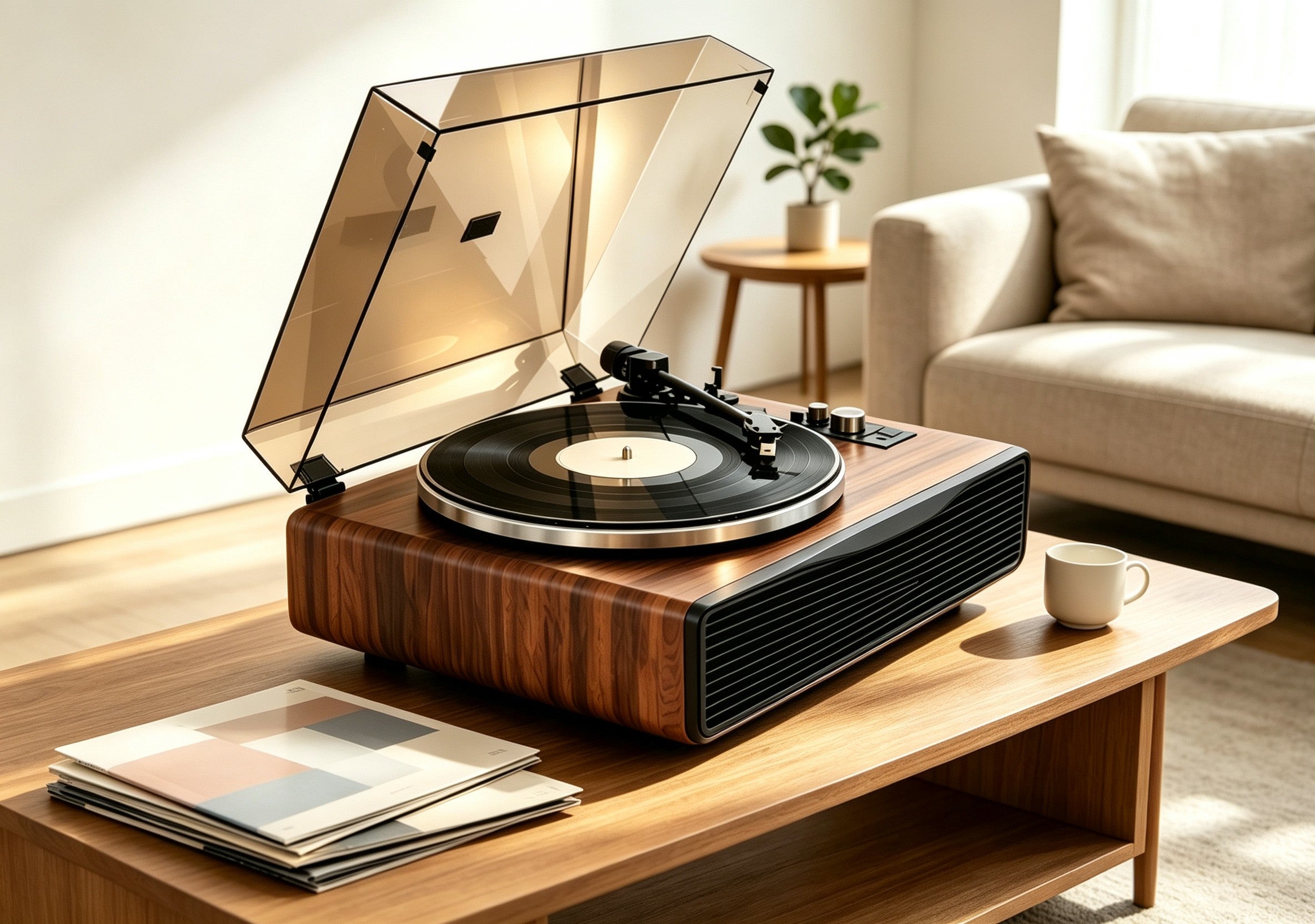 AUDURA Play all in one vinyl system in modern home