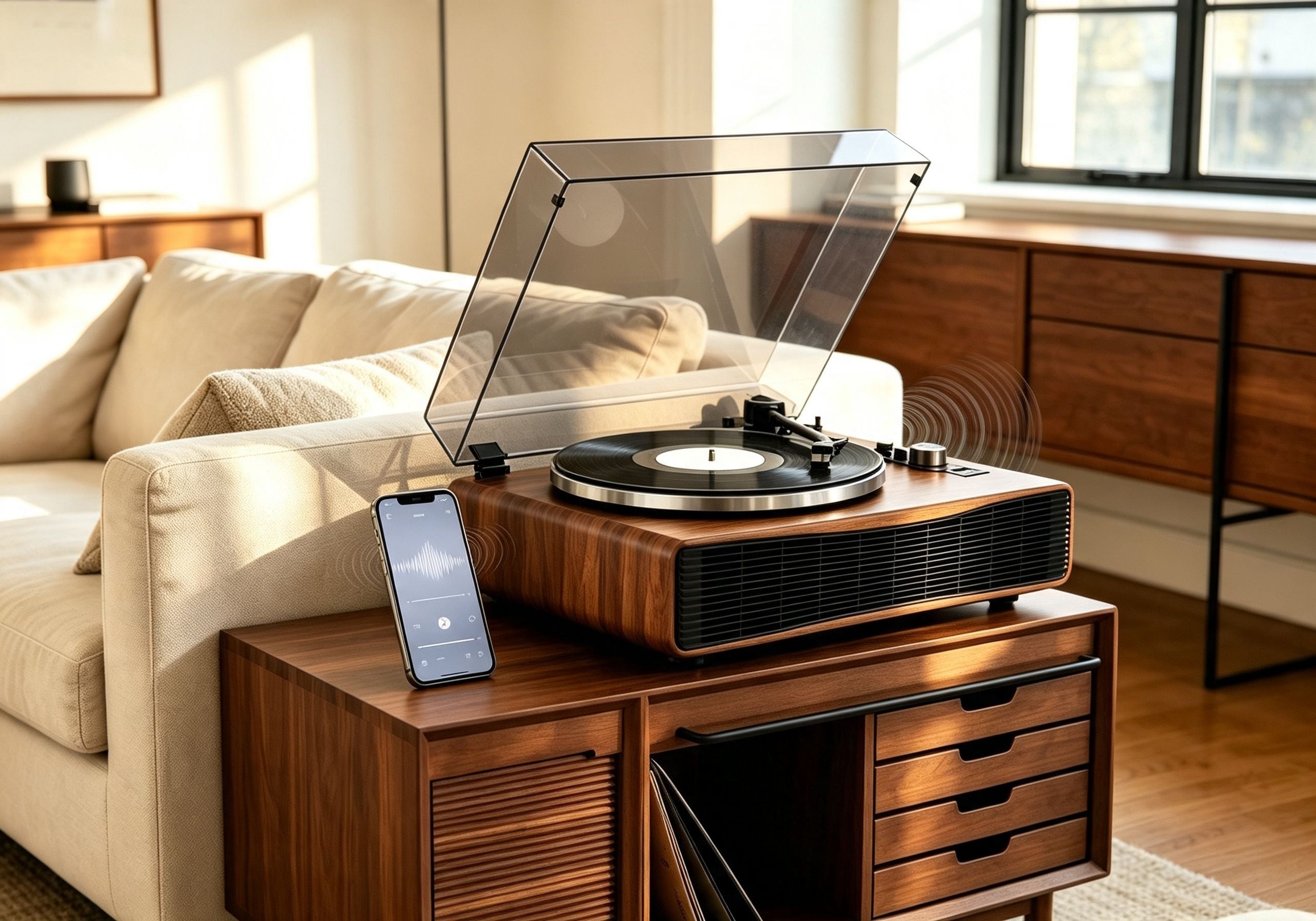 AUDURA Play combining vinyl playback and Bluetooth wireless music