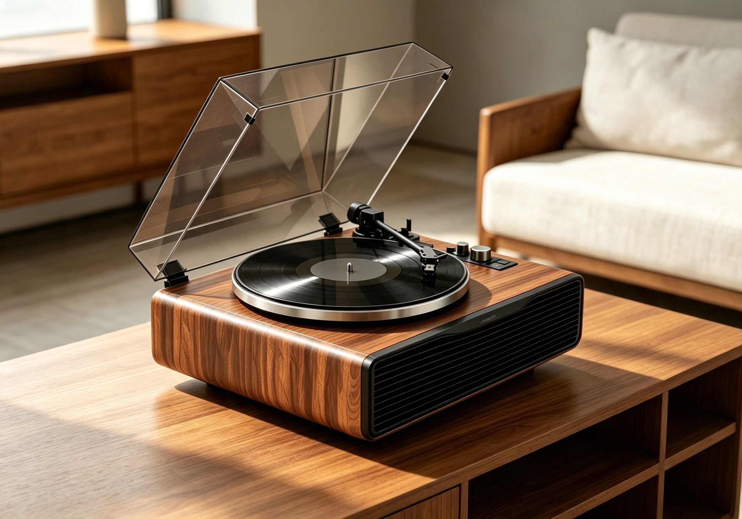 AUDURA Play complete all-in-one vinyl system with built-in stereo speakers