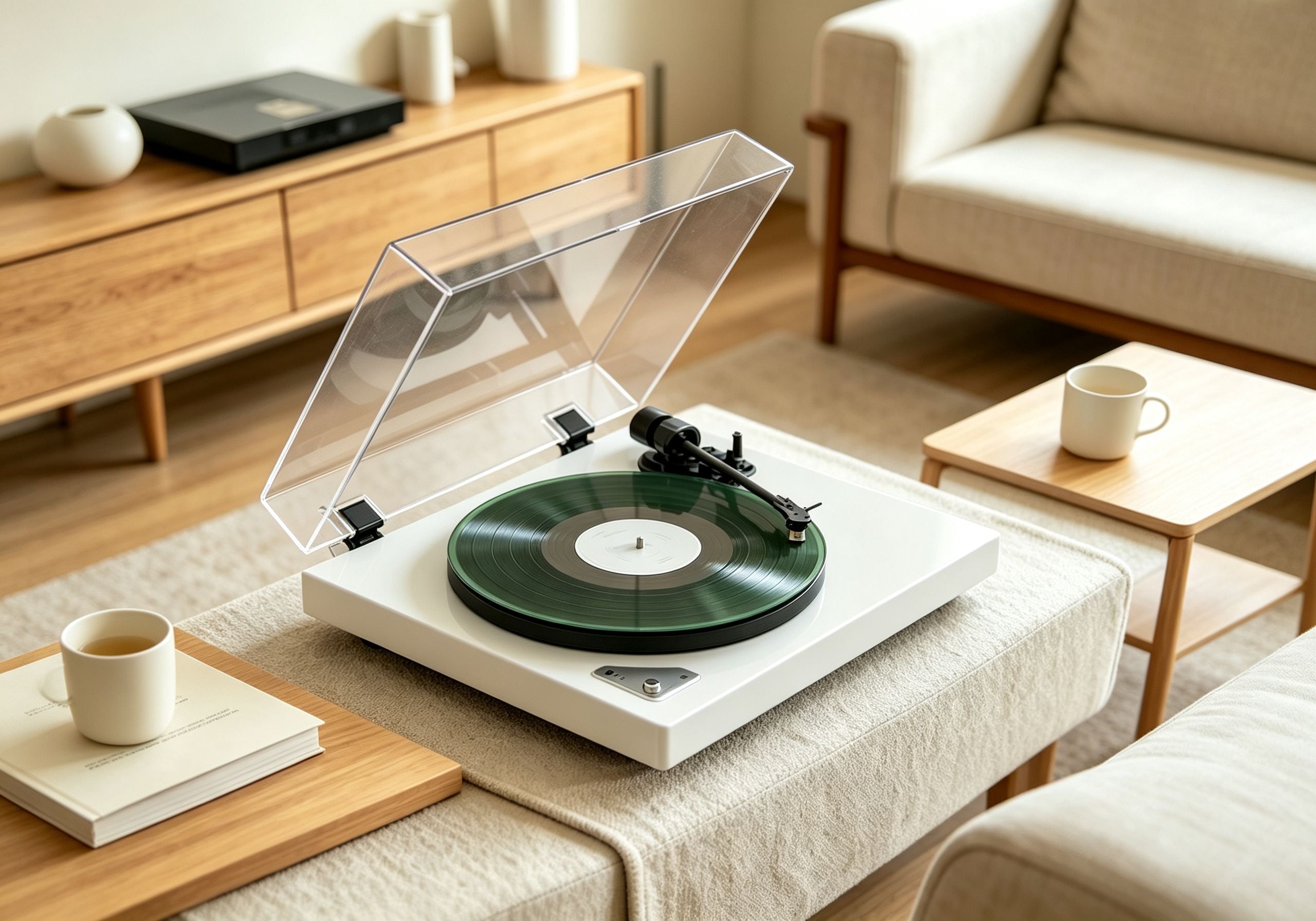 AUDURA Pure minimalist belt-drive turntable with Bluetooth and pre-installed cartridge