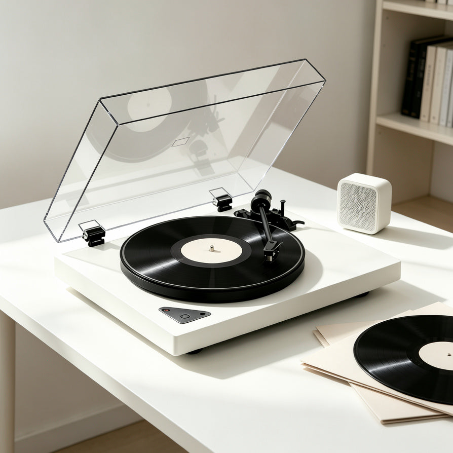 AUDURA Pure minimalist Bluetooth turntable for modern audio setups