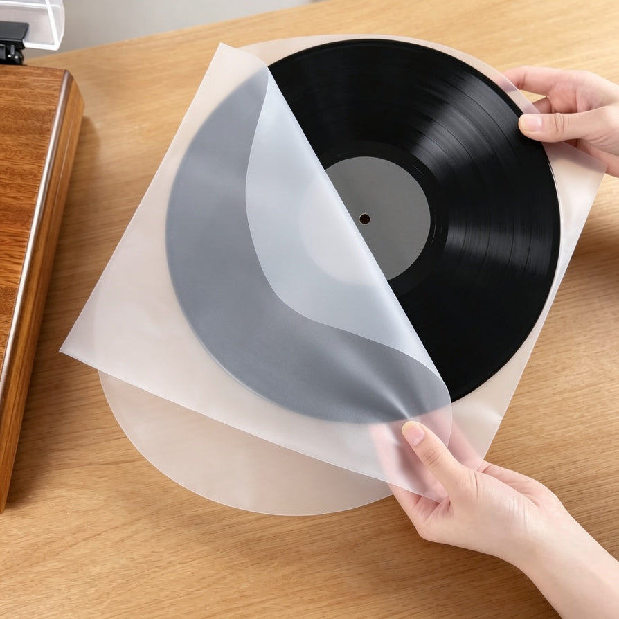 Smooth vinyl record insertion into AUDURA anti static inner sleeve