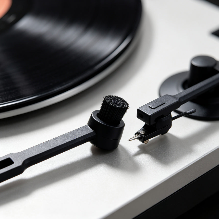 AUDURA stylus brush used for turntable cartridge maintenance