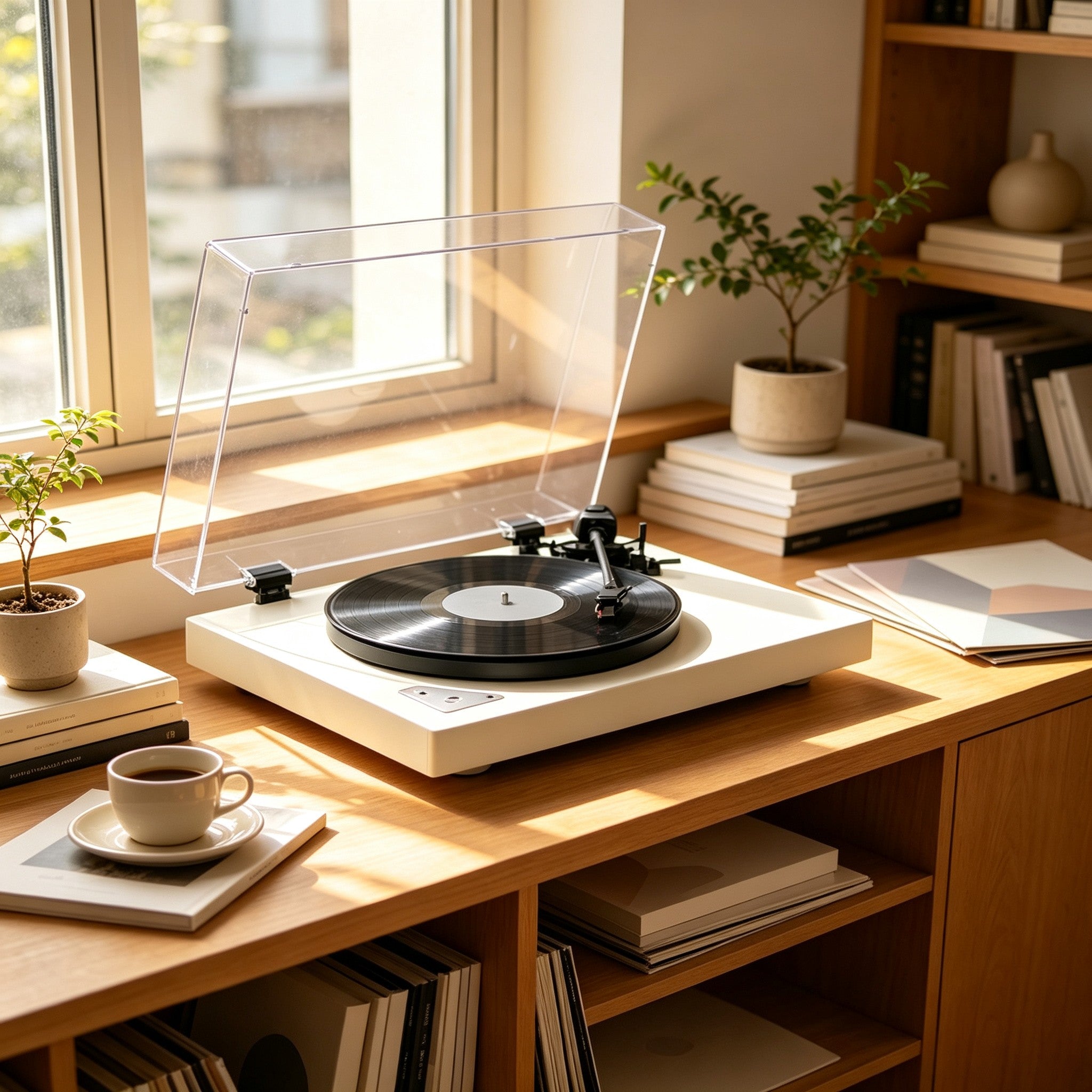 AUDURA turntable designed for everyday listening in modern homes