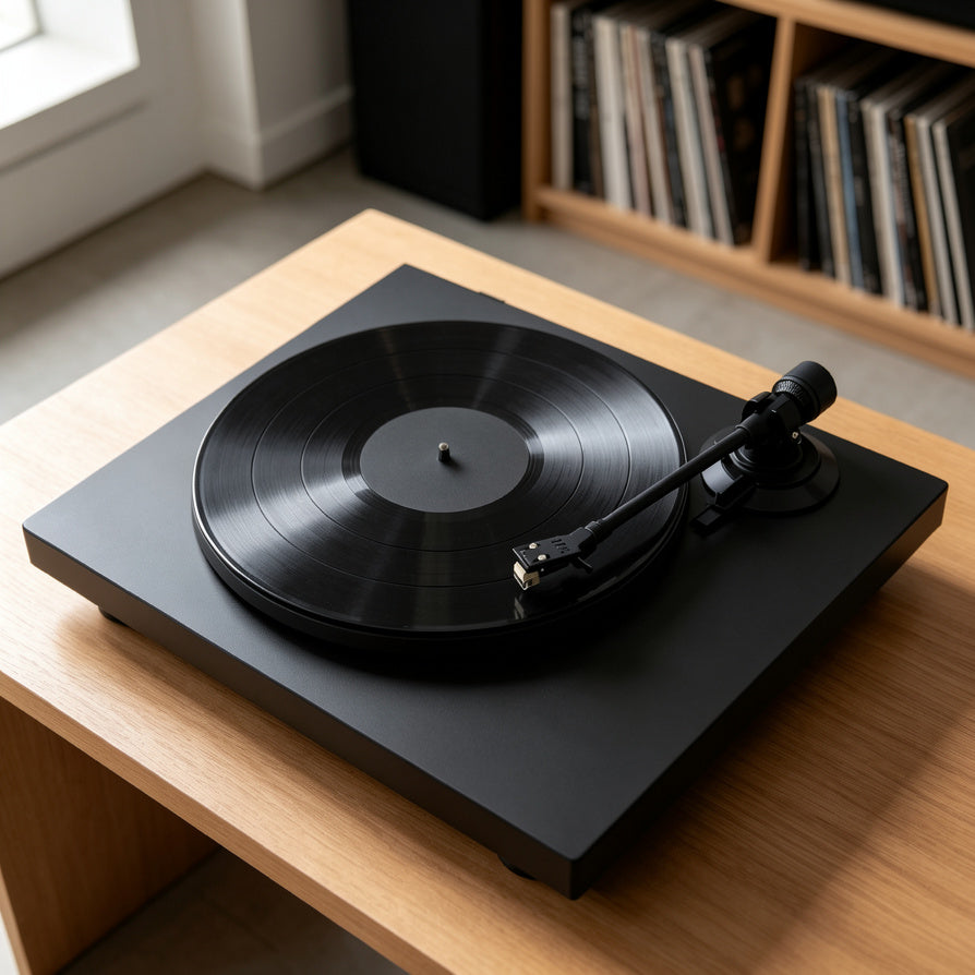 AUDURA turntable mat supporting stable vinyl playback and reducing vibration