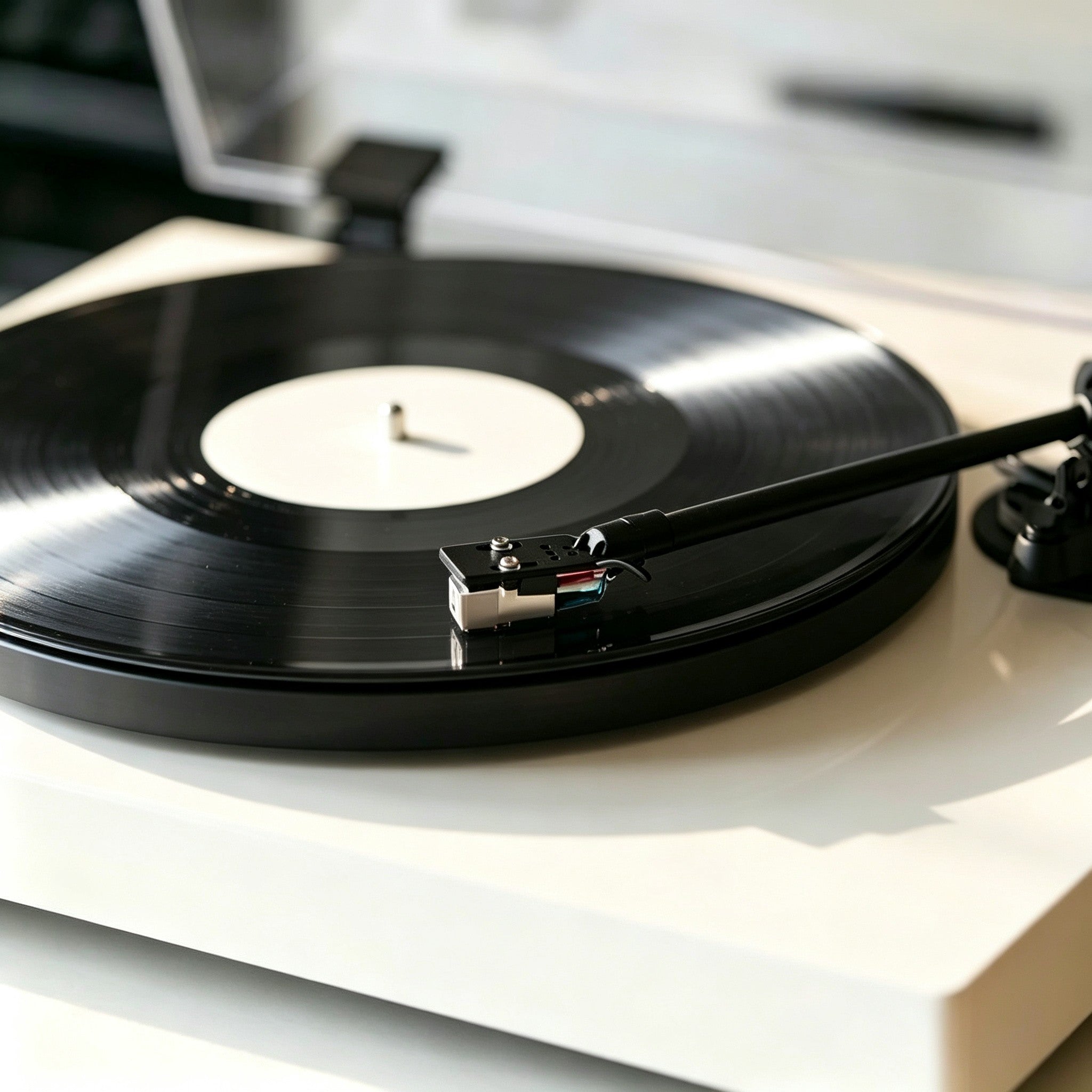 AUDURA turntable stylus and tonearm detail