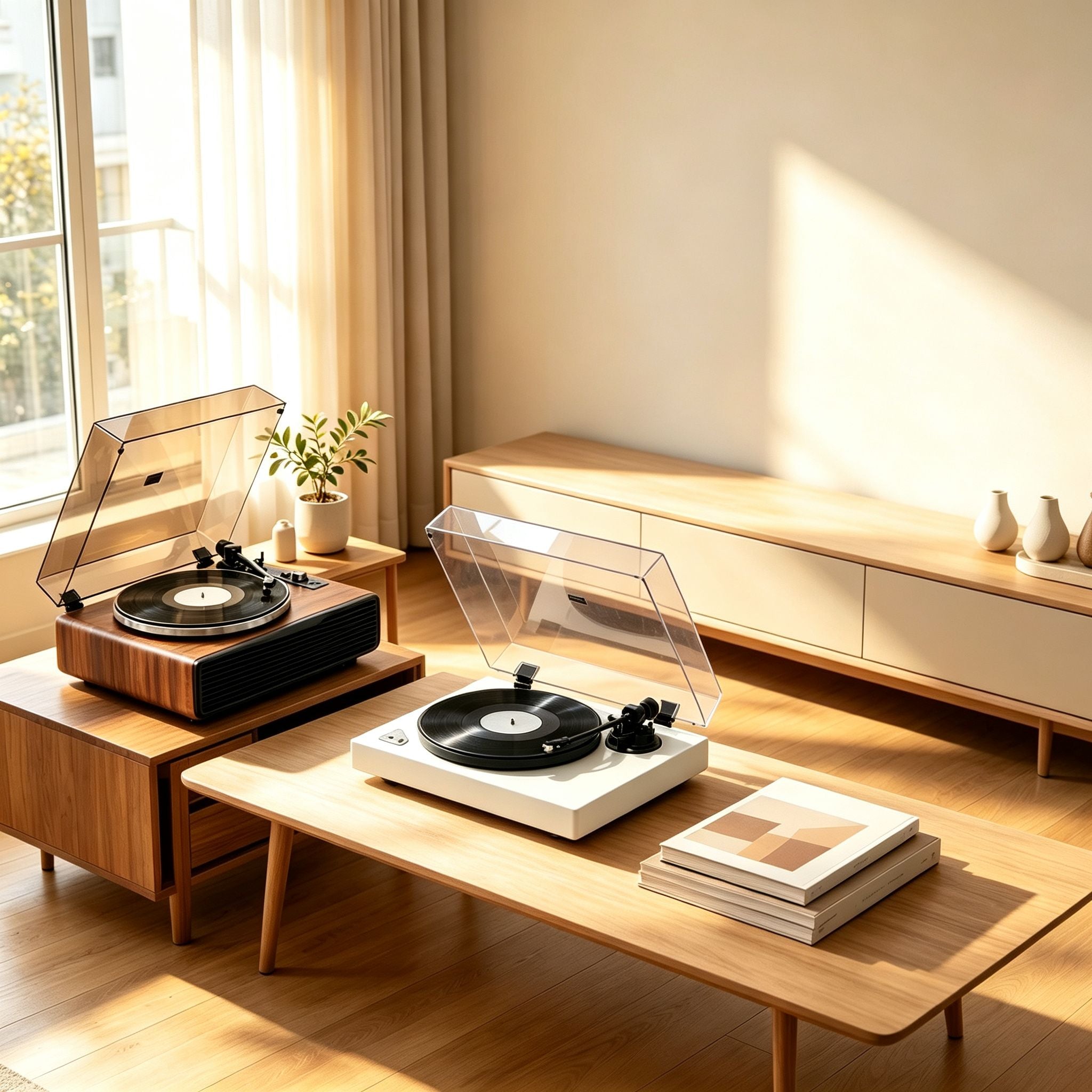 AUDURA turntable systems for different vinyl listening setups
