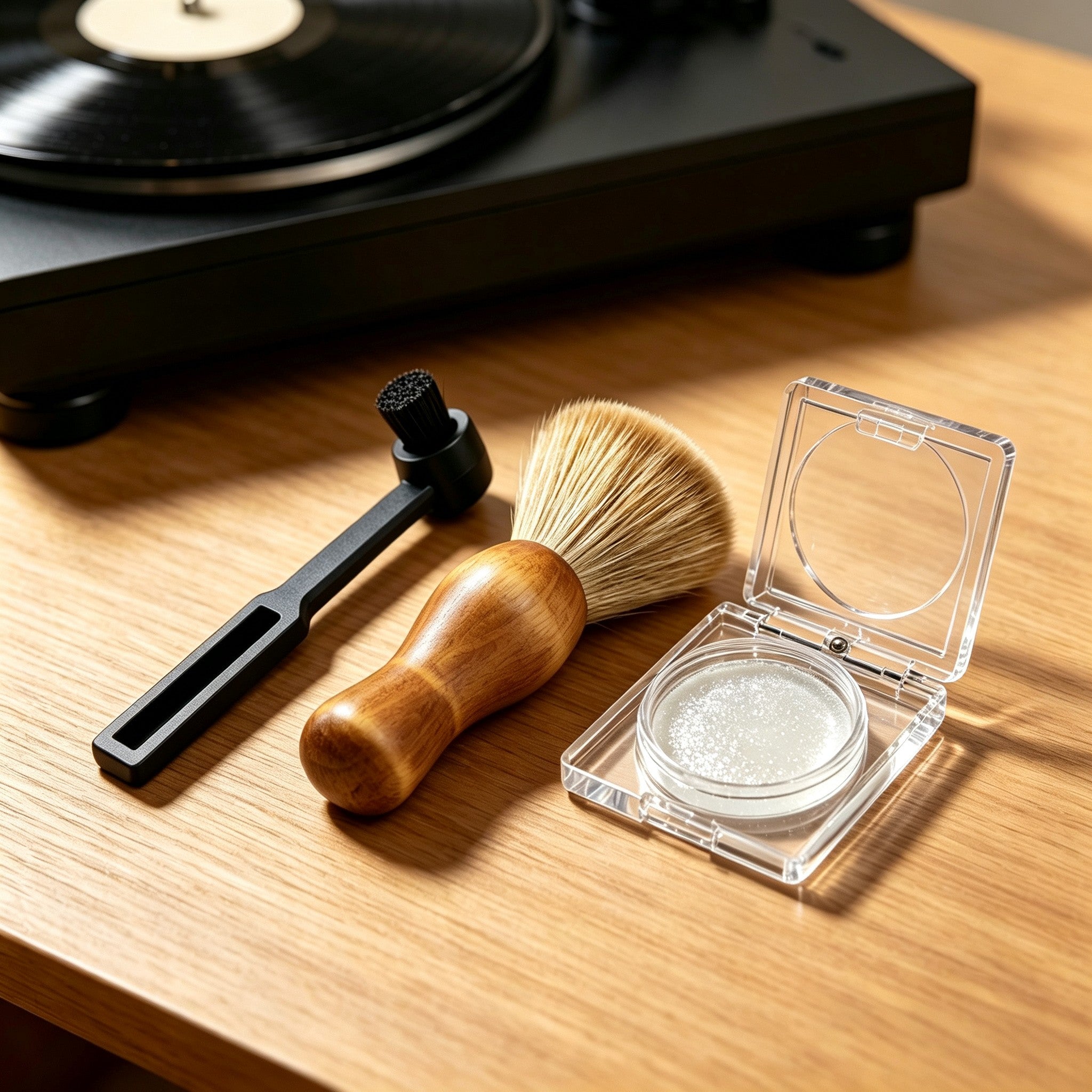 AUDURA vinyl cleaning brush and stylus care accessories