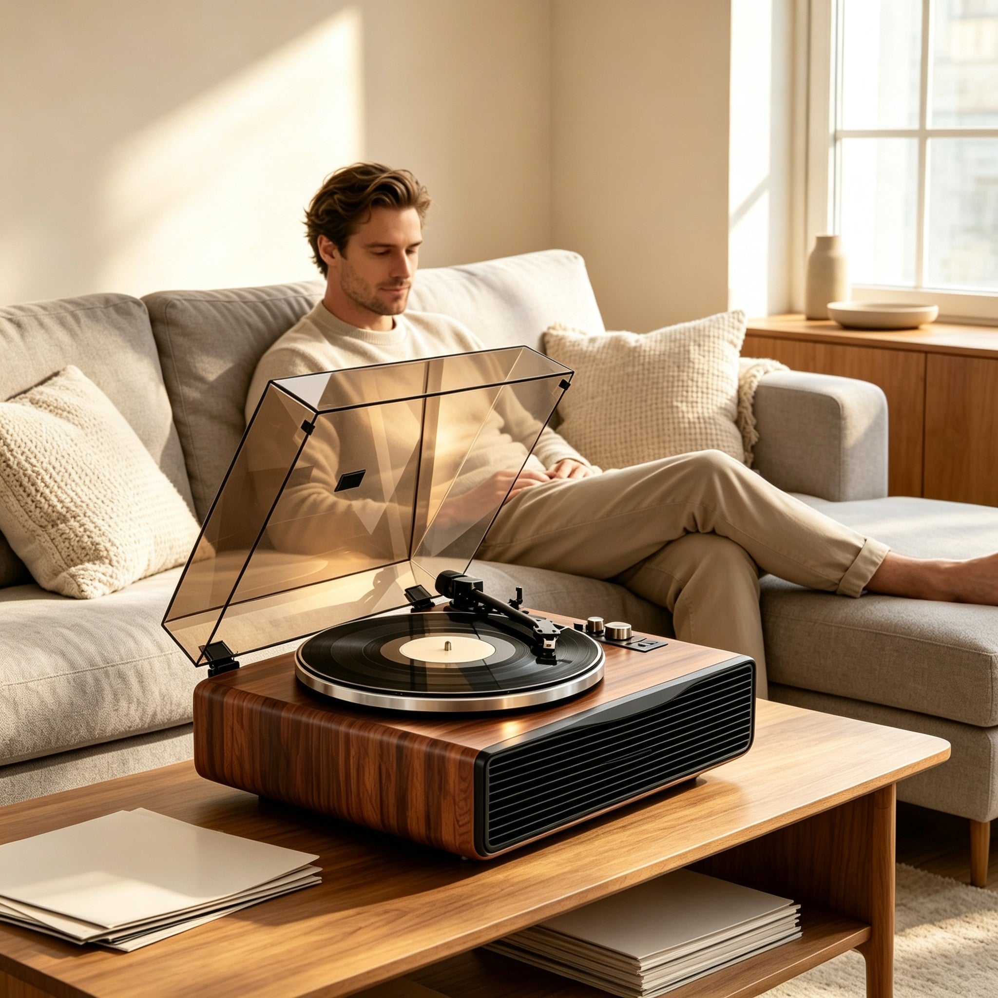 AUDURA vinyl listening experience with immersive analog sound