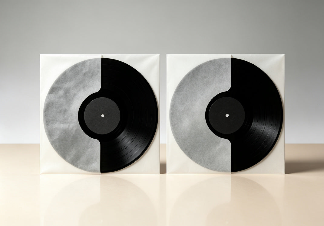 AUDURA compared with standard vinyl record paper sleeves