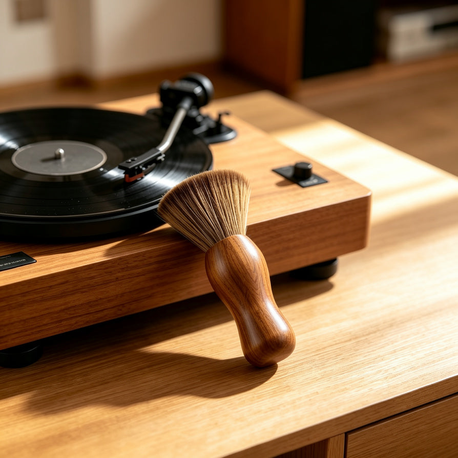 AUDURA vinyl record cleaning brush for cleaner playback experience