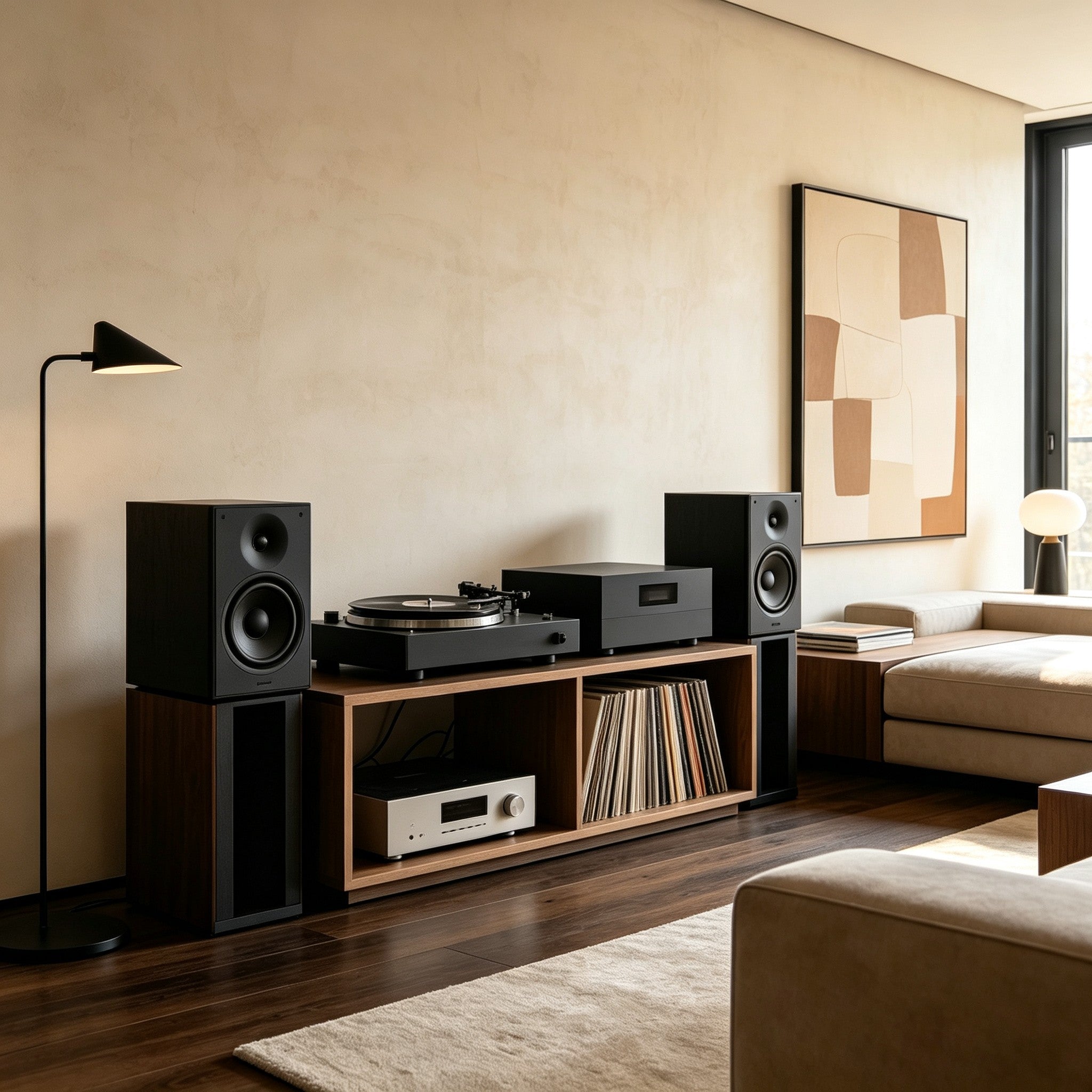 Modern vinyl listening space design
