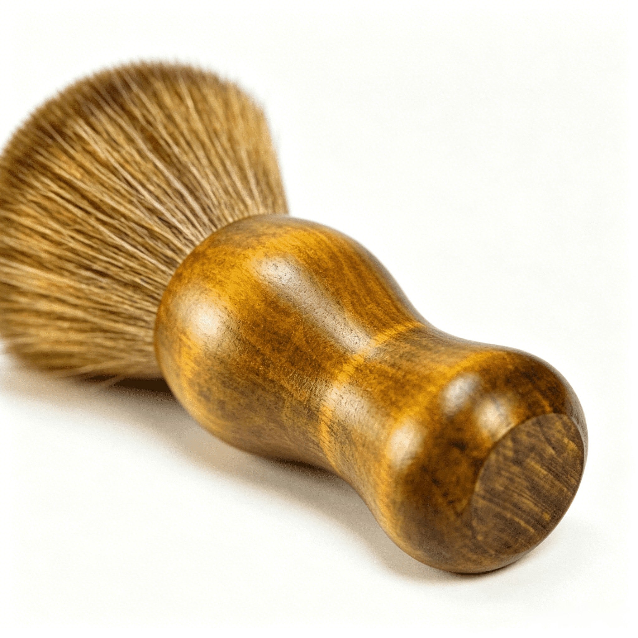 Natural wood handle of AUDURA vinyl record cleaning brush