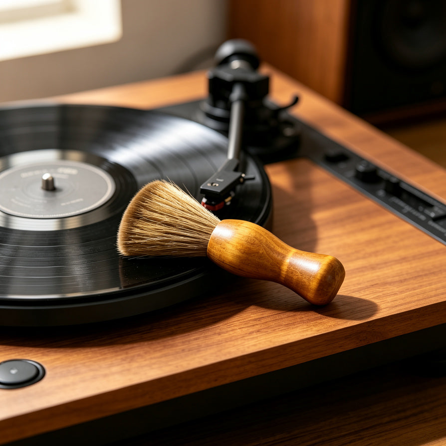 AUDURA vinyl record brush for pre playback maintenance