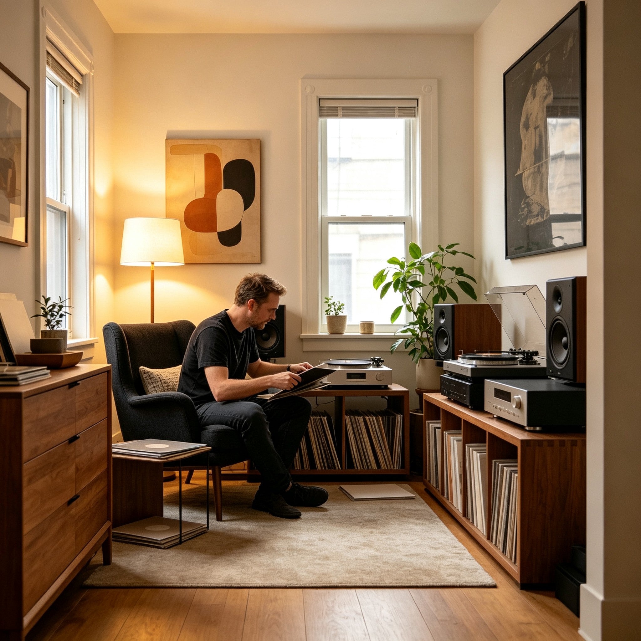 Creating a vinyl listening room setup