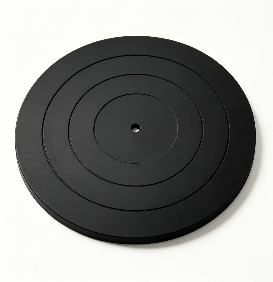 AUDURA 12 inch black silicone turntable mat with anti vibration design