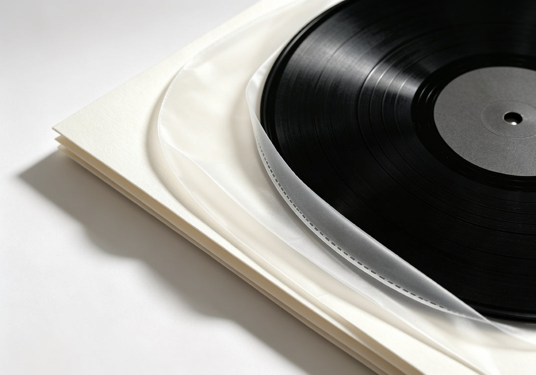 Close up of AUDURA double layer archival paper vinyl inner sleeve