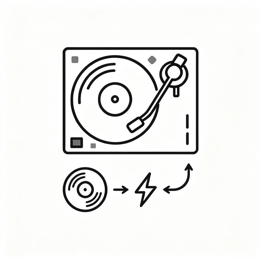 AUDURA vinyl record player with easy setup for effortless home listening