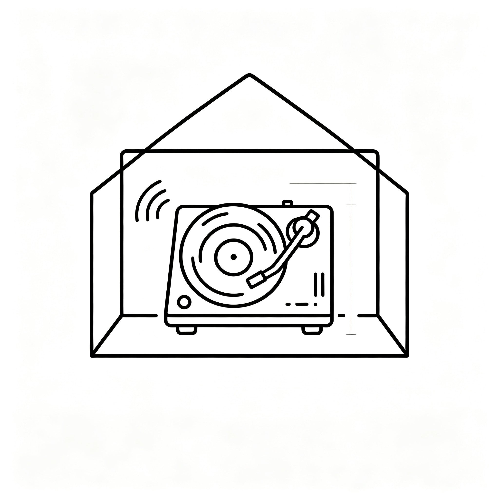 Icon representing AUDURA vinyl setup matching your listening space