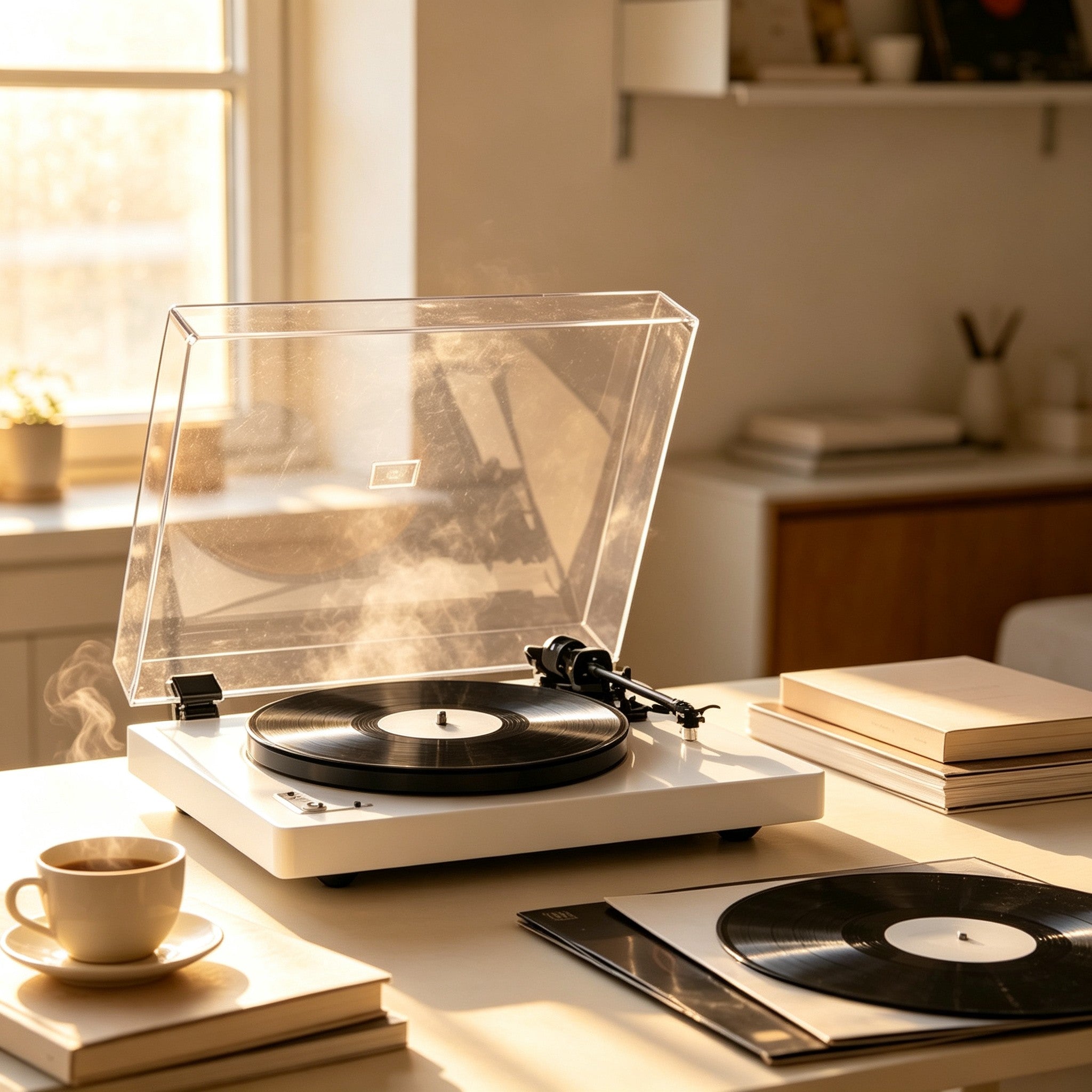 AUDURA turntable morning vinyl listening moment