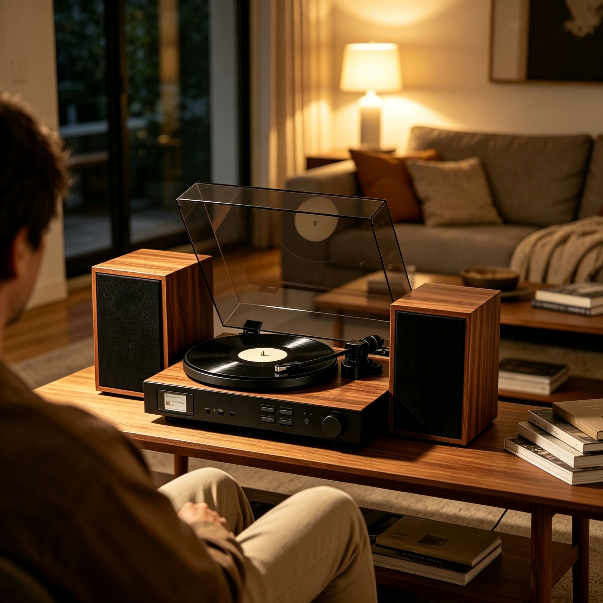 AUDURA One vinyl record player for relaxed evening listening