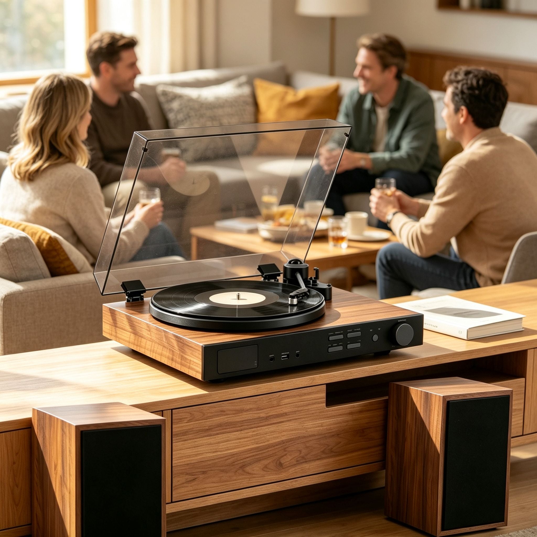 AUDURA One home vinyl system during a weekend gathering