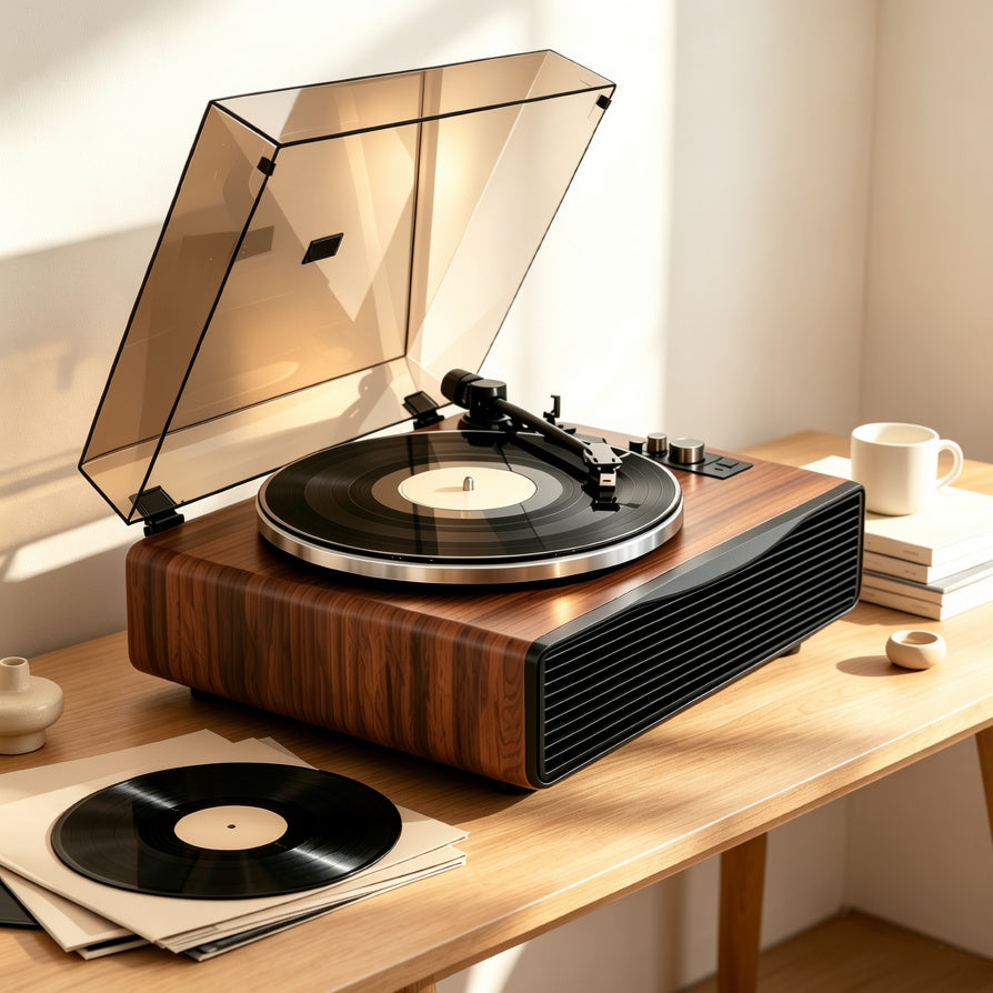 AUDURA Play all in one vinyl music system with built in speakers