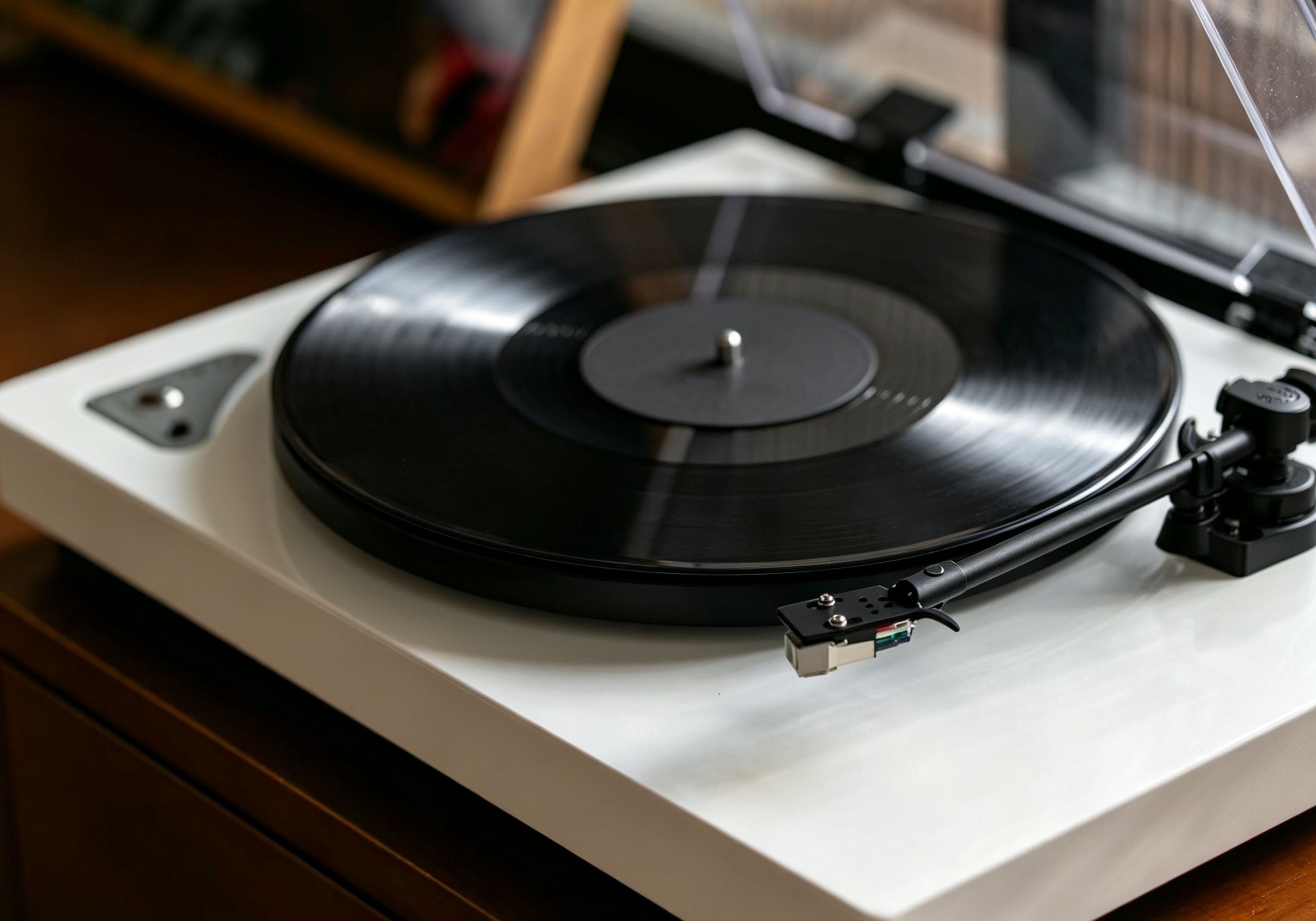 AUDURA Pure AT3600L cartridge and stylus playing a vinyl record
