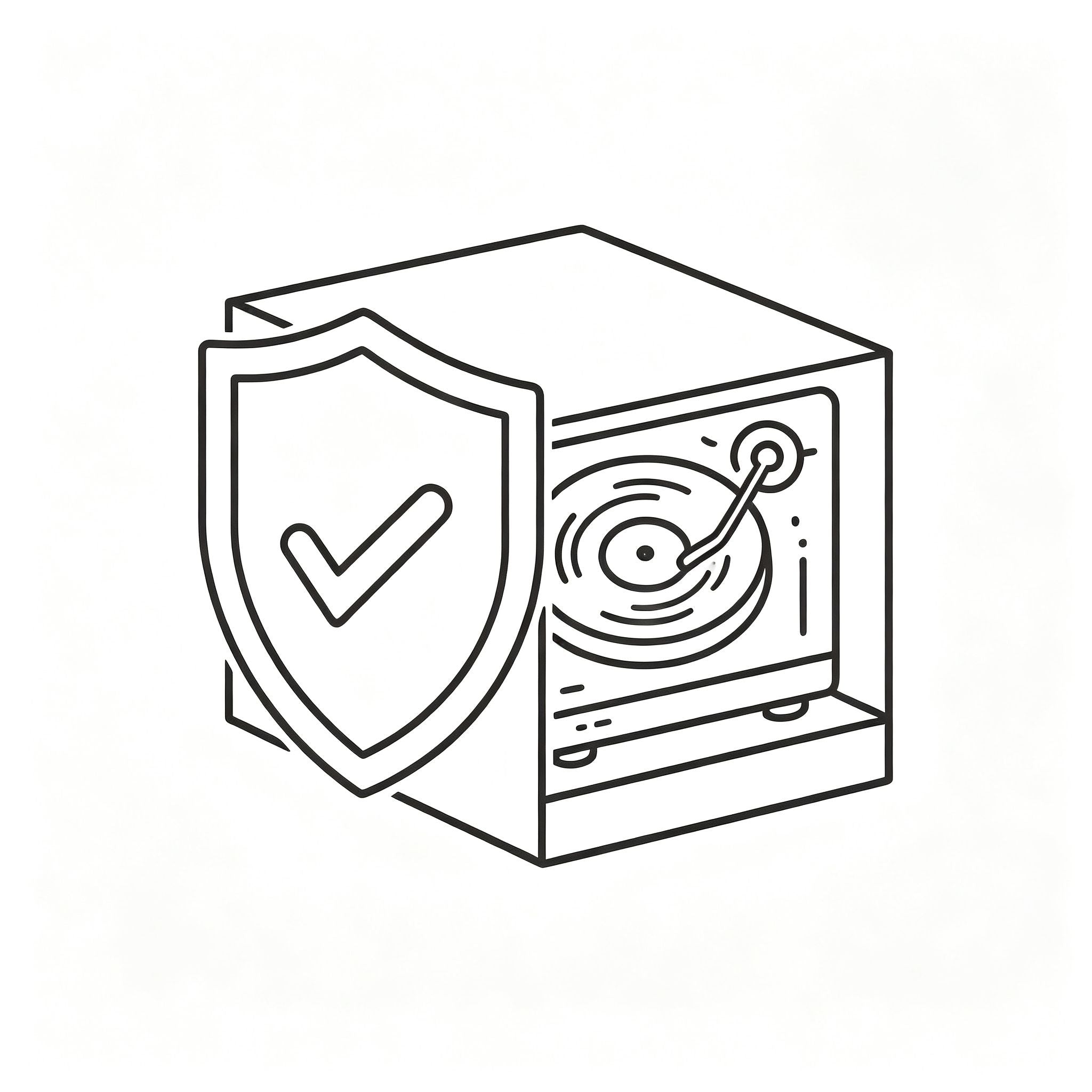 AUDURA secure shipping icon for turntable delivery support