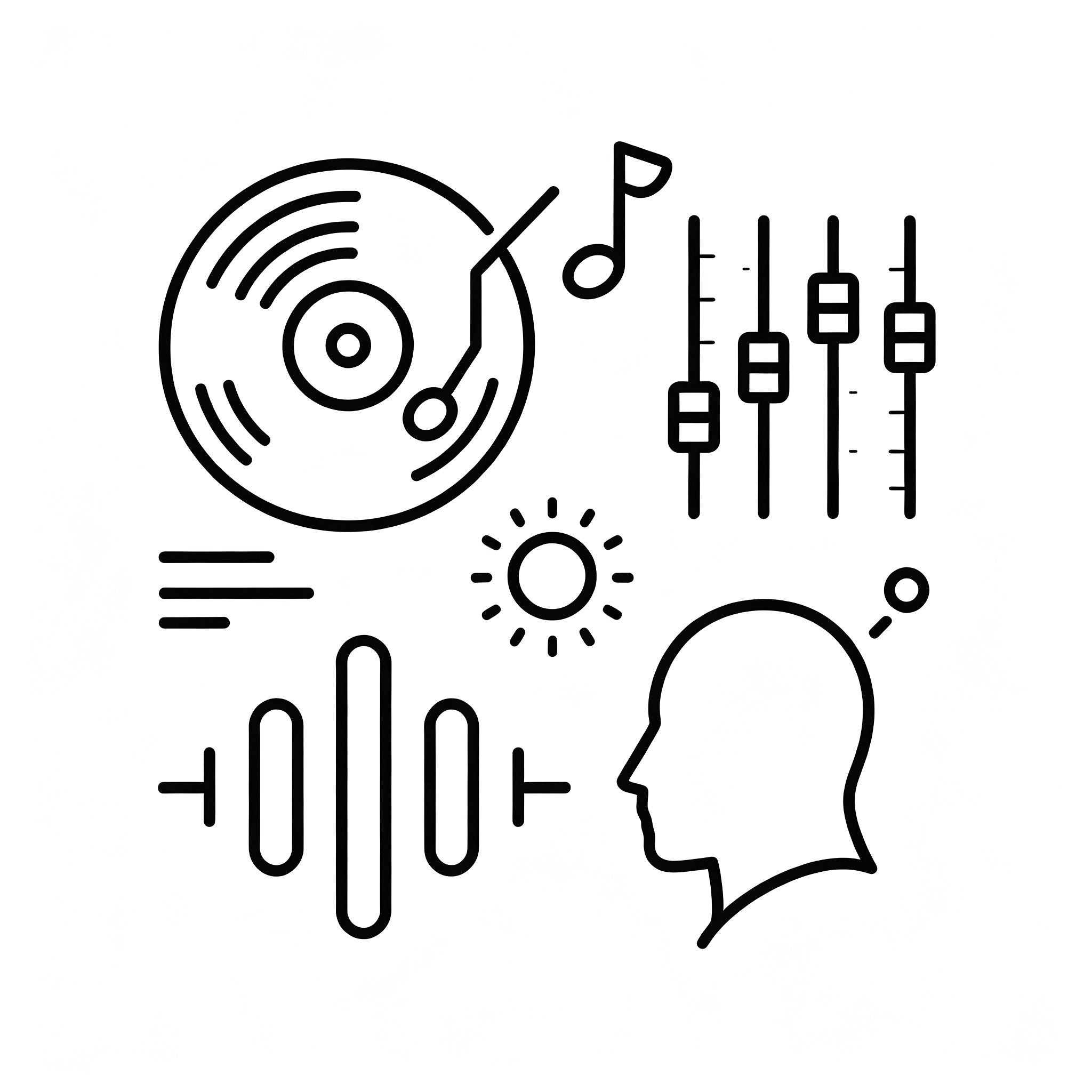 Icon representing AUDURA sound preference matching for vinyl listening
