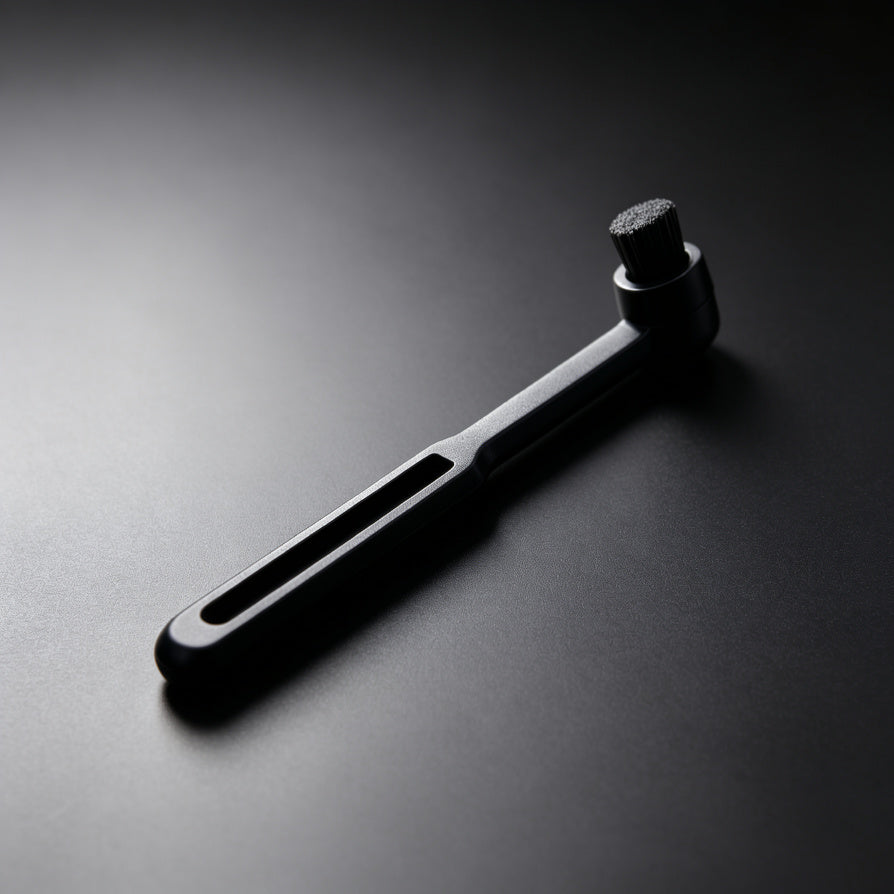 AUDURA anti-static stylus brush premium product view for vinyl record care