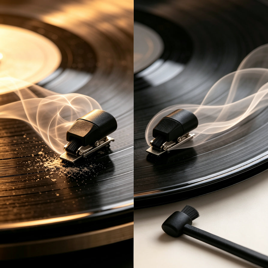 AUDURA stylus cleaner helps reduce distortion for clearer vinyl playback