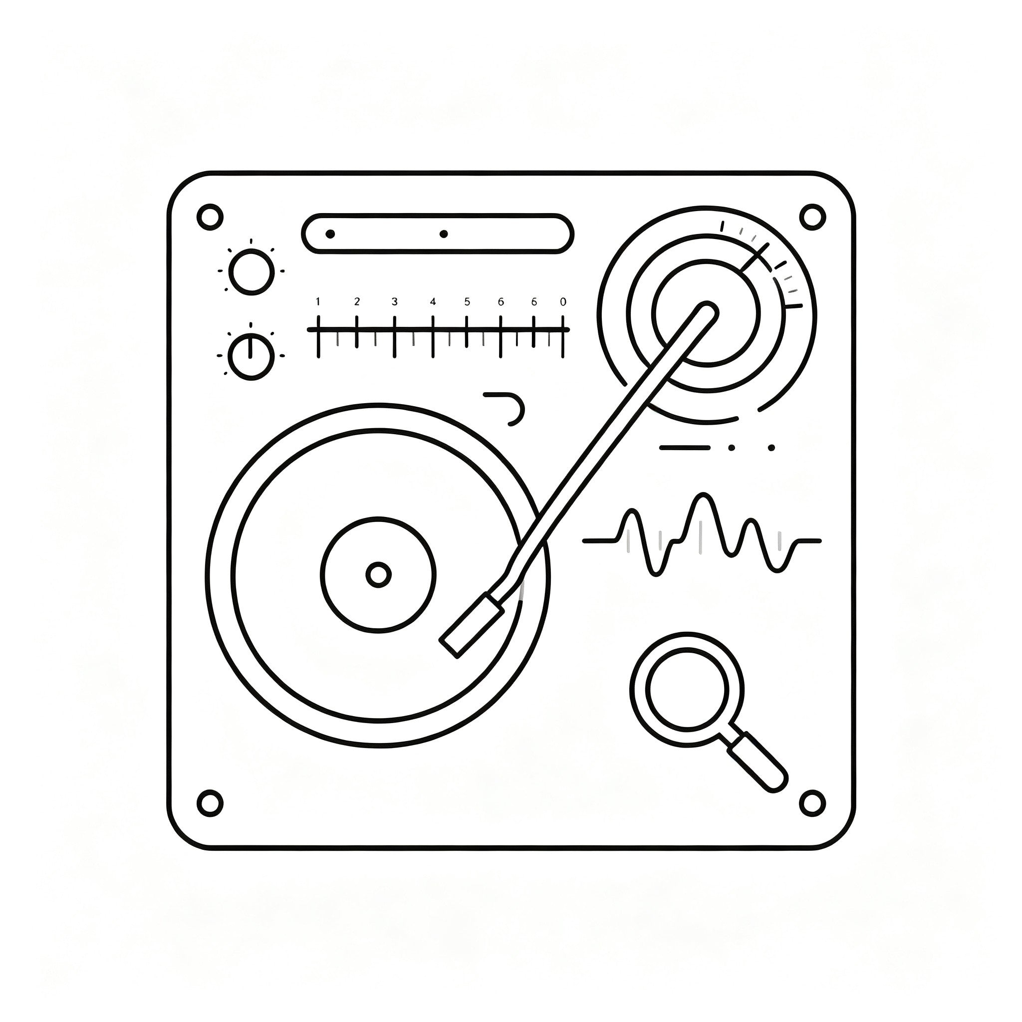 AUDURA turntable fine tuning icon showing playback adjustment