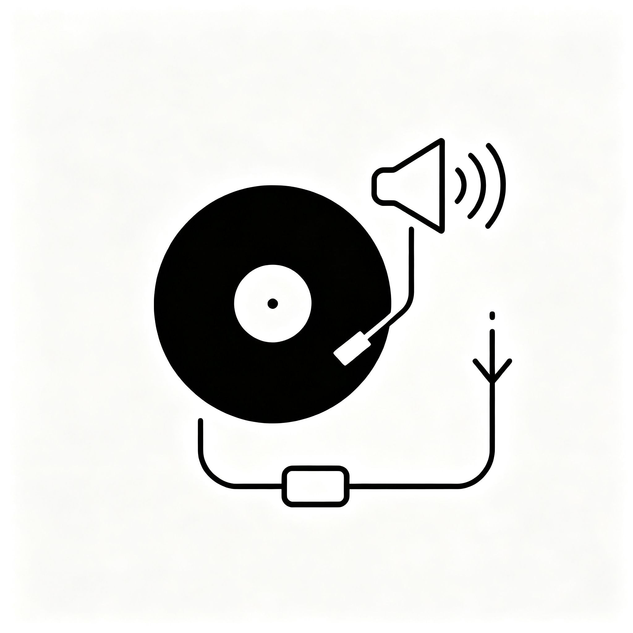 AUDURA turntable low volume and audio level troubleshooting icon