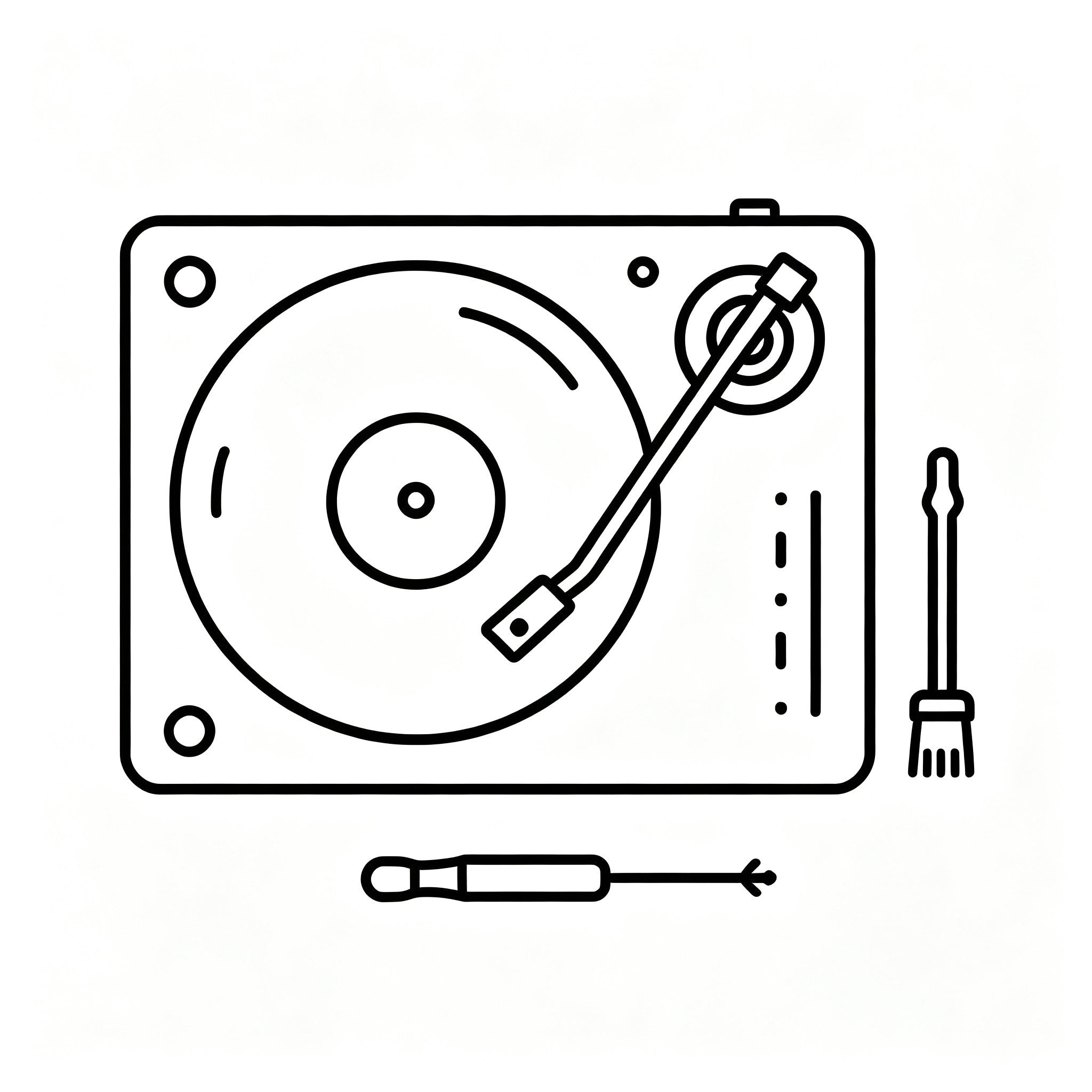 AUDURA turntable maintenance guide with stylus care and vinyl record cleaning