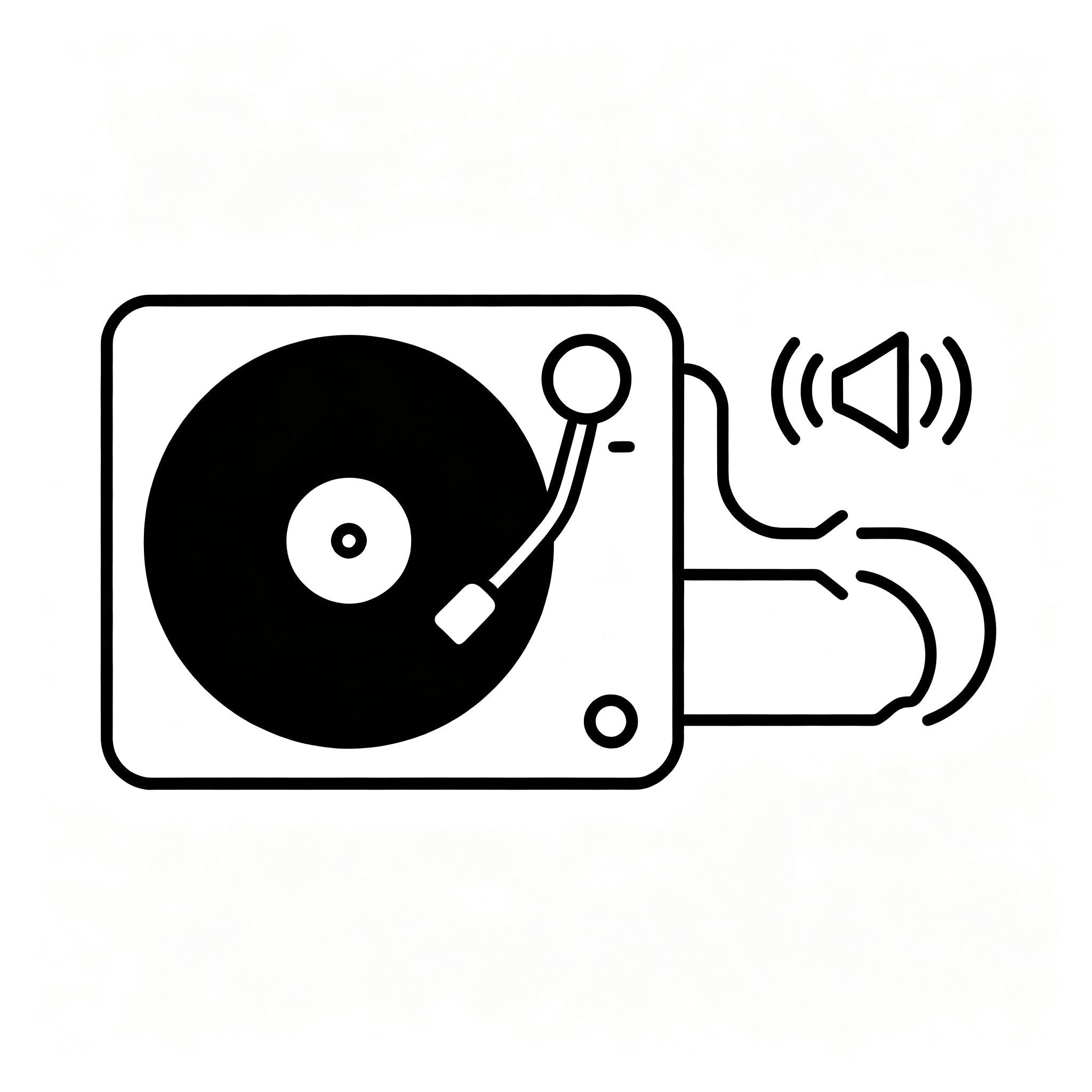AUDURA turntable no sound and audio output troubleshooting icon