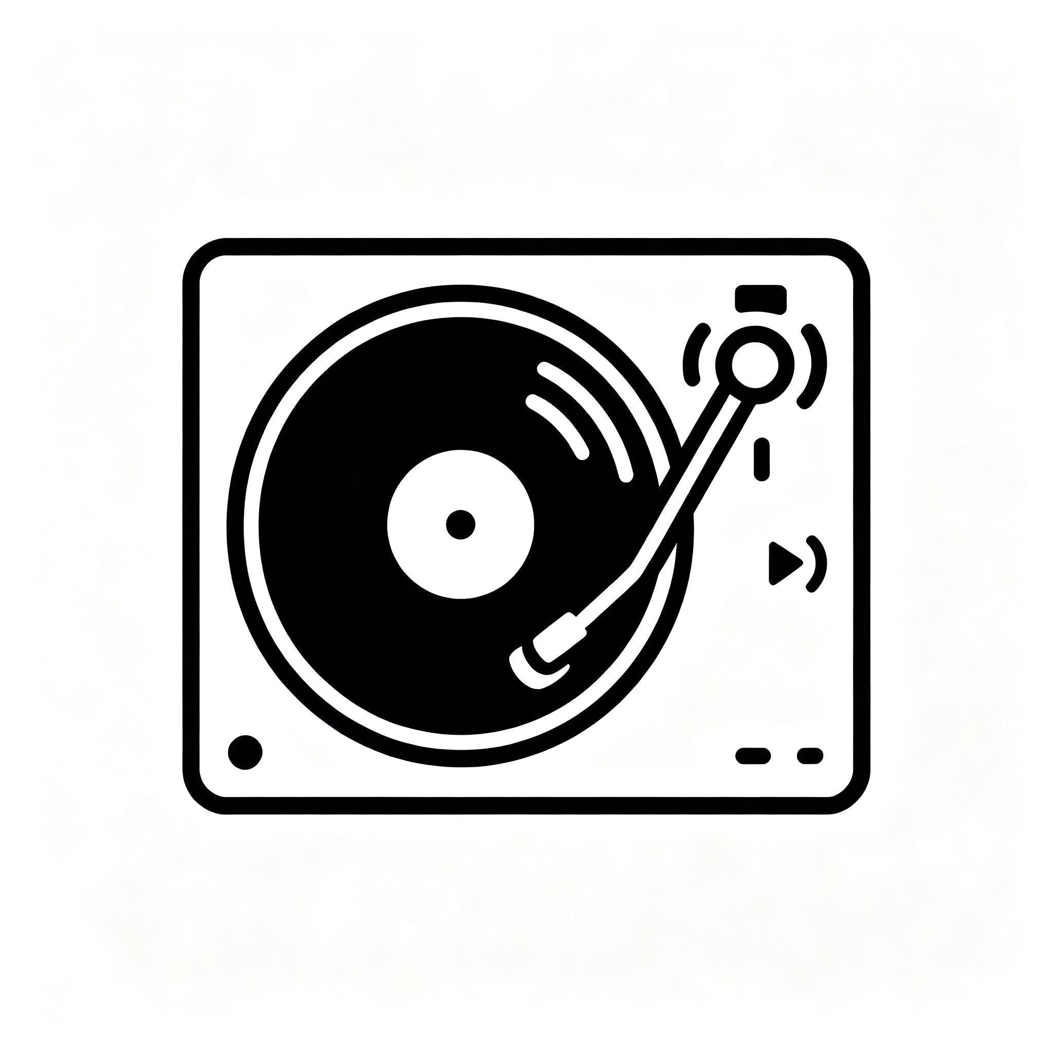 AUDURA turntable platter rotation and record playback troubleshooting icon
