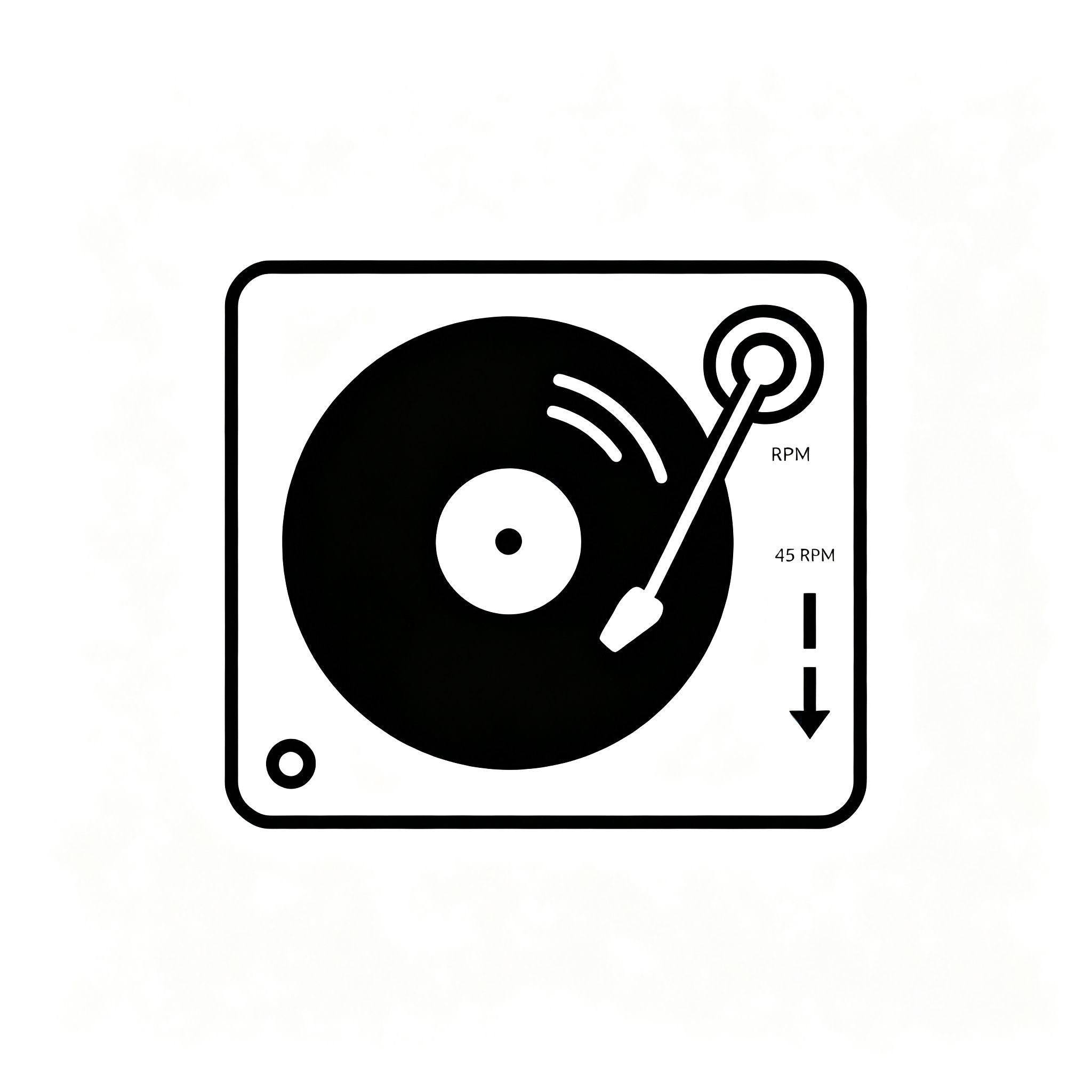 AUDURA turntable record playing too fast or too slow troubleshooting icon