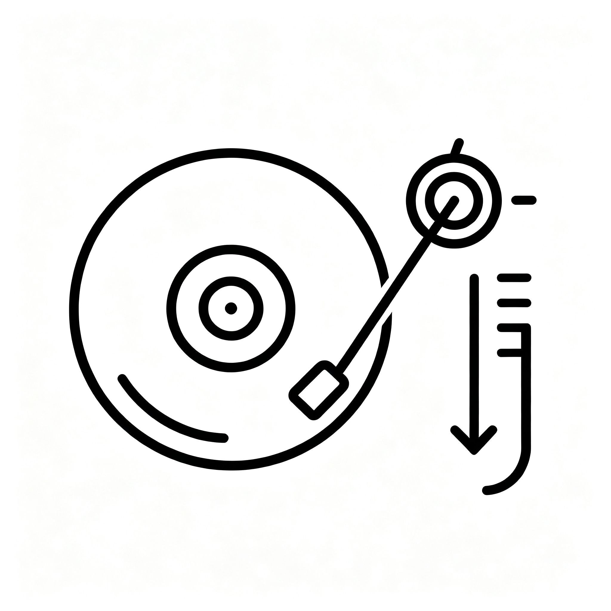 AUDURA turntable stylus skipping across record troubleshooting icon
