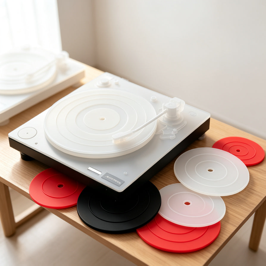 AUDURA silicone turntable mat modern vinyl listening setup