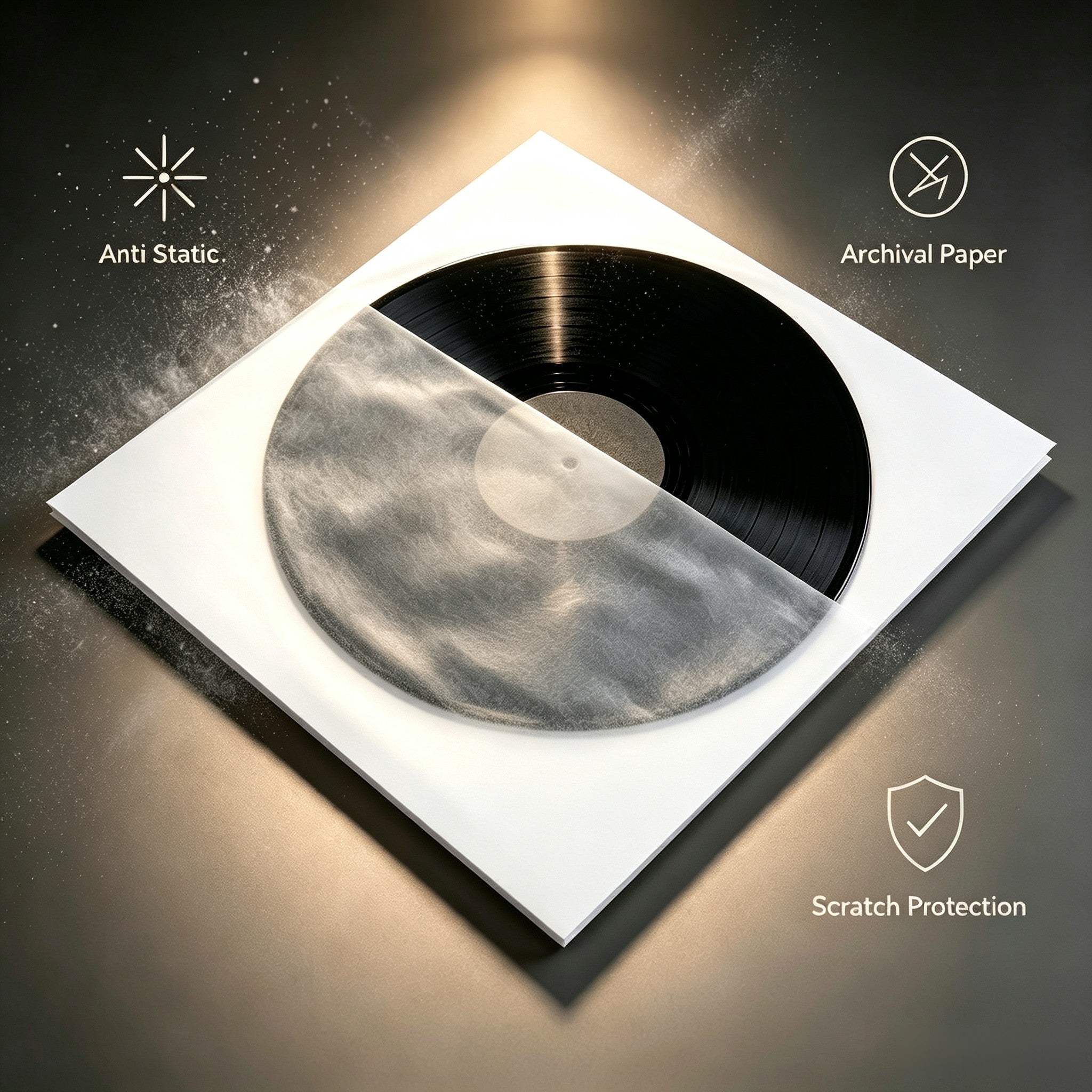 AUDURA vinyl record protection features anti static archival sleeves