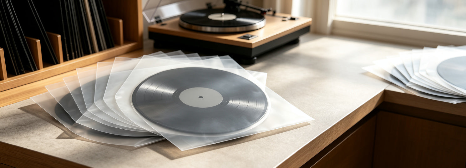 AUDURA Vinyl Record Protection Solutions featuring archival inner sleeves and outer sleeves for vinyl collectors