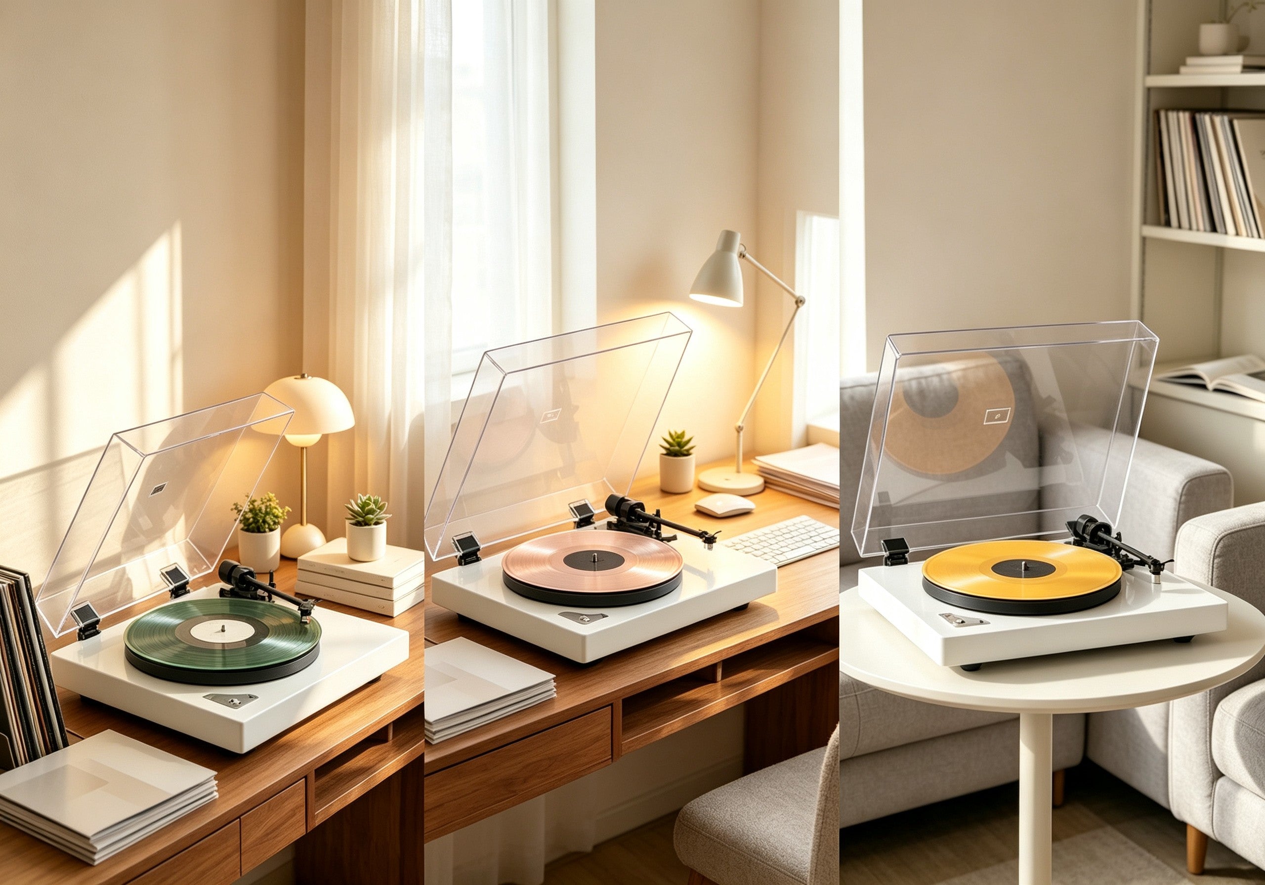 AUDURA vinyl system integrated into a modern home listening space