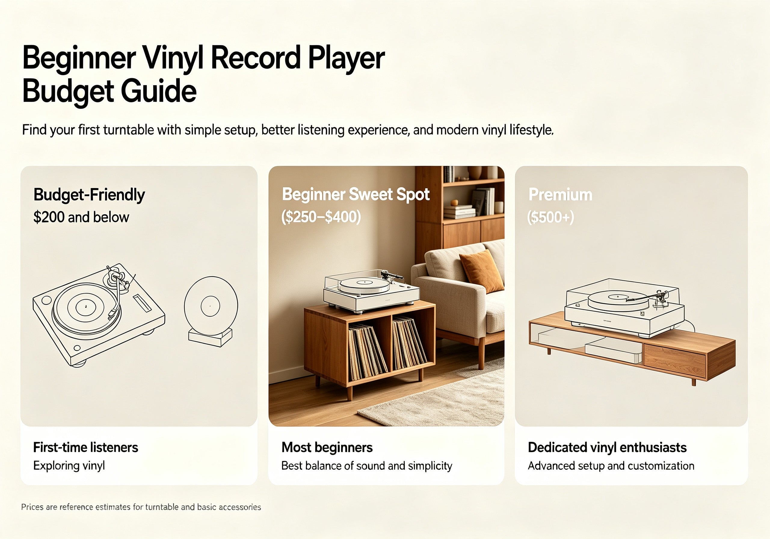 Beginner guide to vinyl record player budget levels
