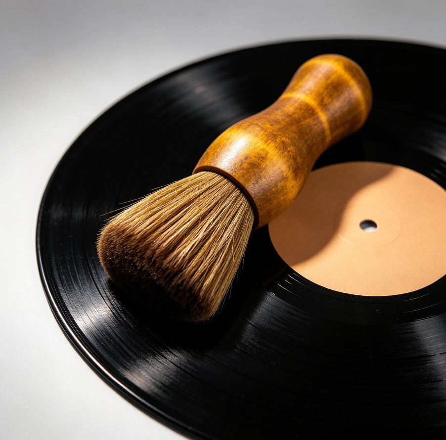 AUDURA vinyl record cleaning brush reduces dust interference